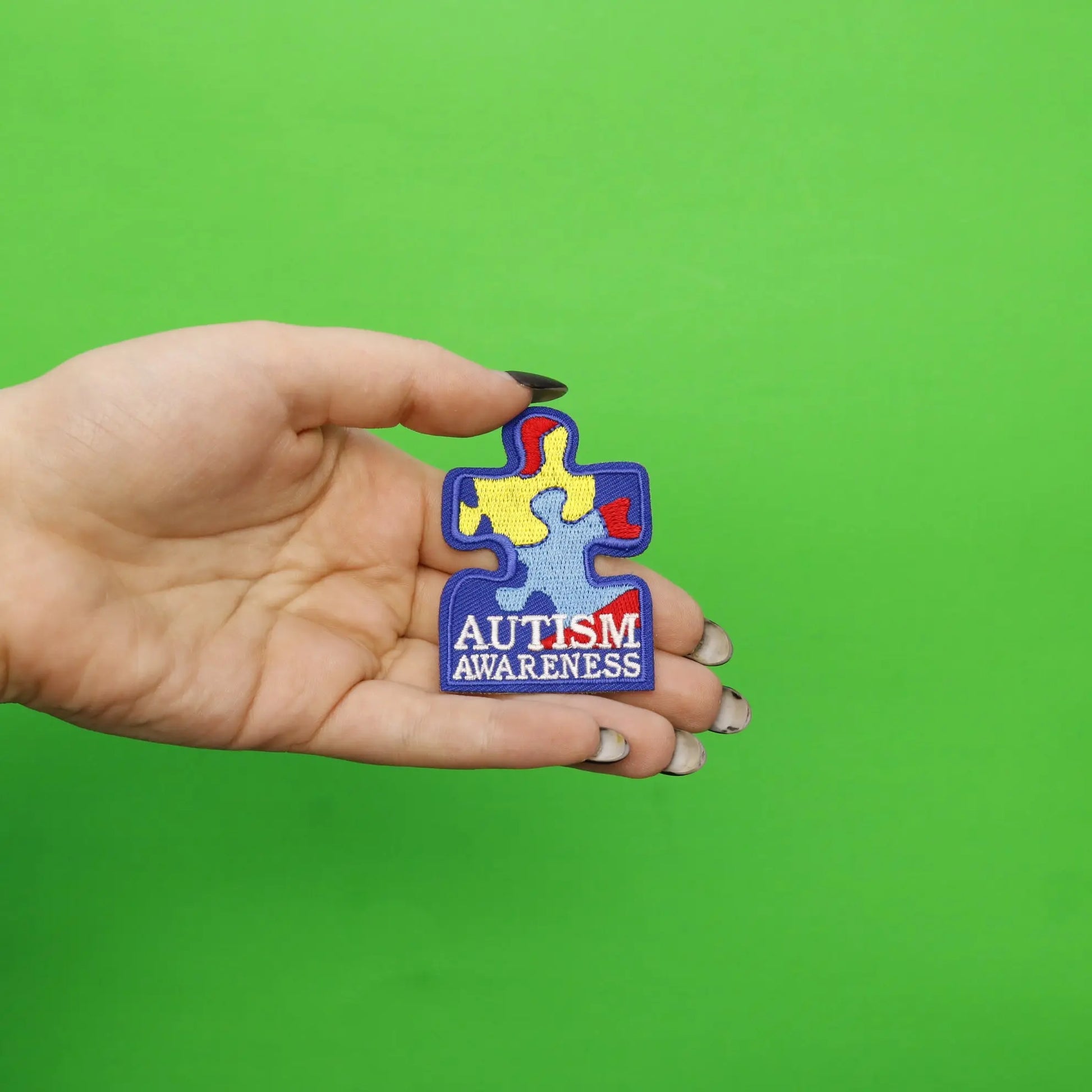 Autism Awareness Puzzle Embroidered Iron On Patch