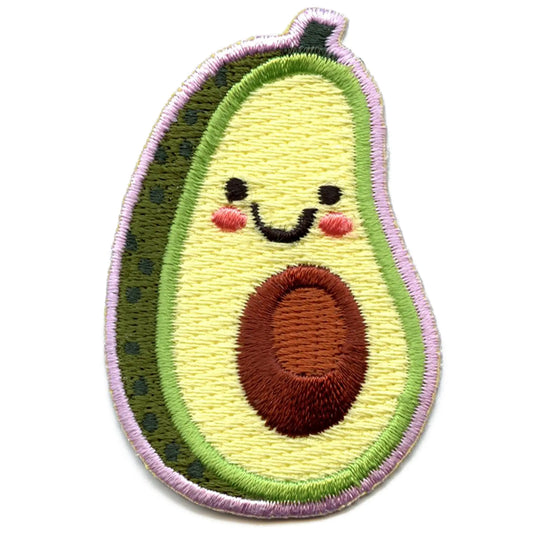 Adorable Blushing Avocado Patch Embroidered Iron On