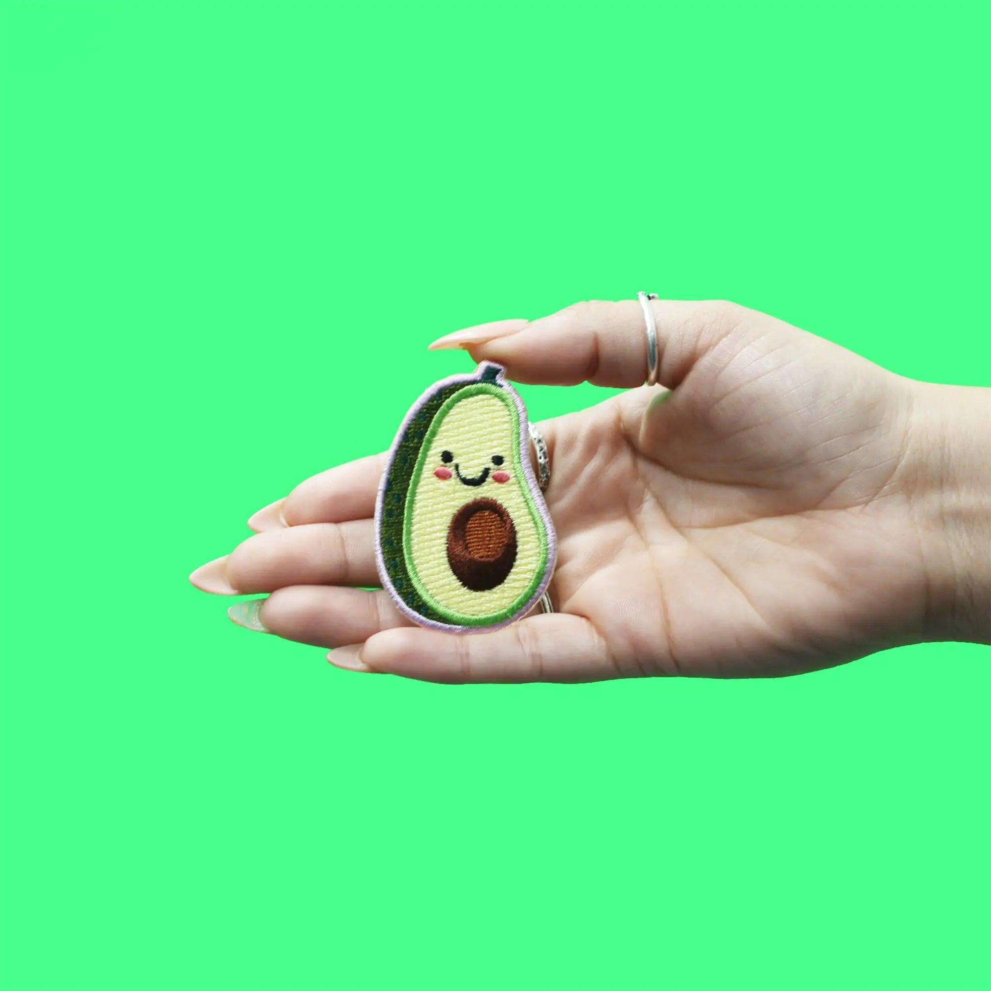 Adorable Blushing Avocado Patch Embroidered Iron On
