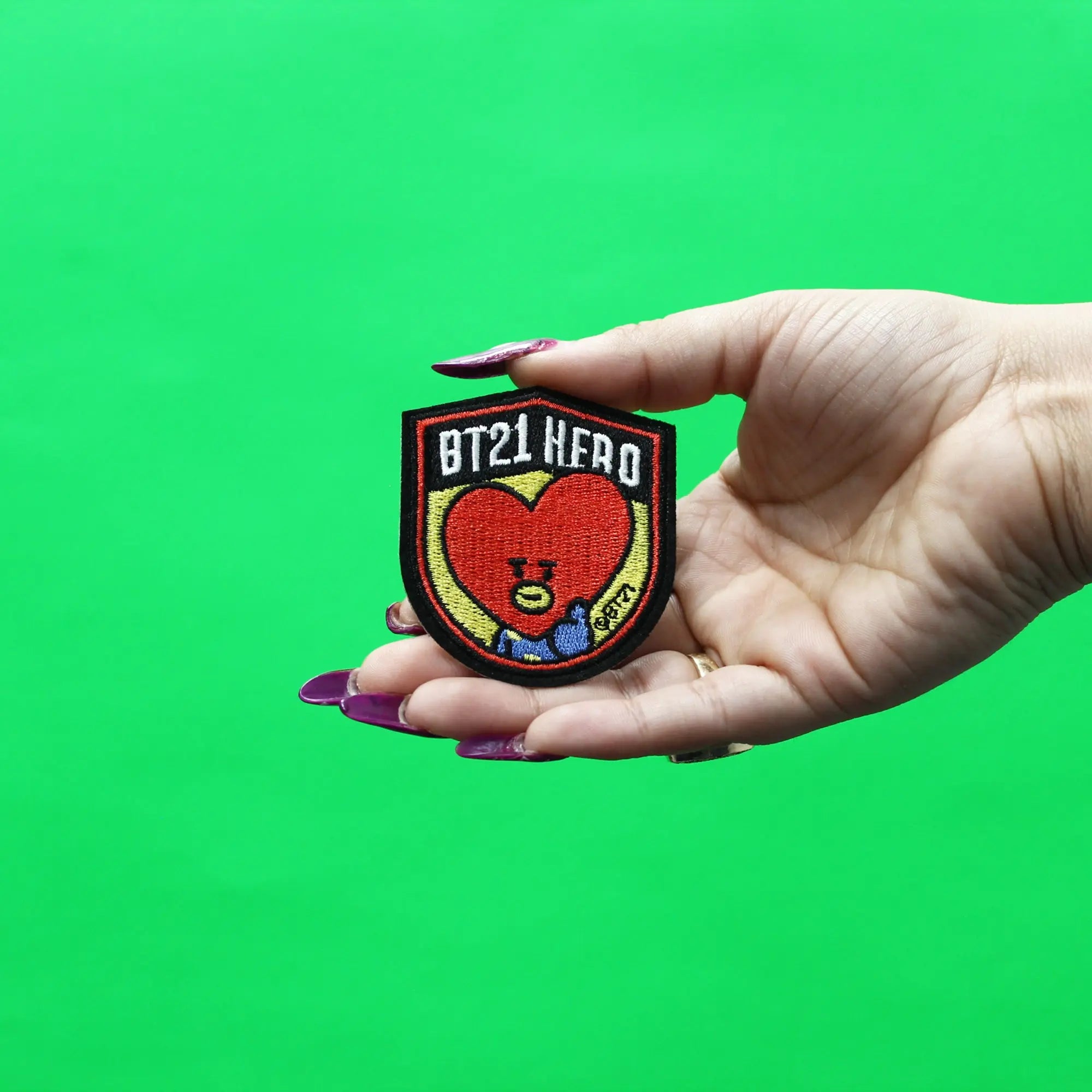 BT21 Hero Tata Patch BTS V Embroidered Iron On