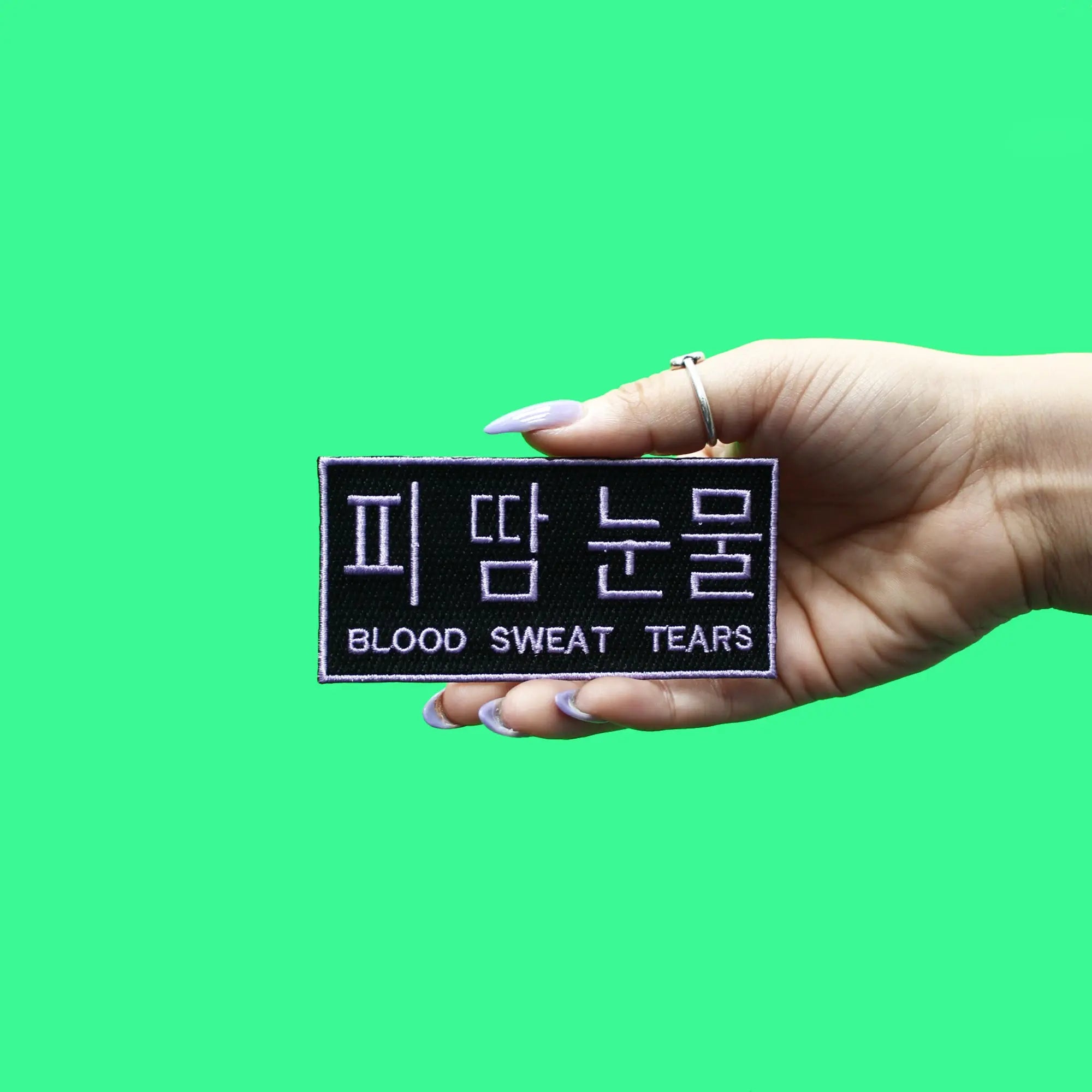 Blood Sweat Tears Patch KPOP Song Embroidered Iron O