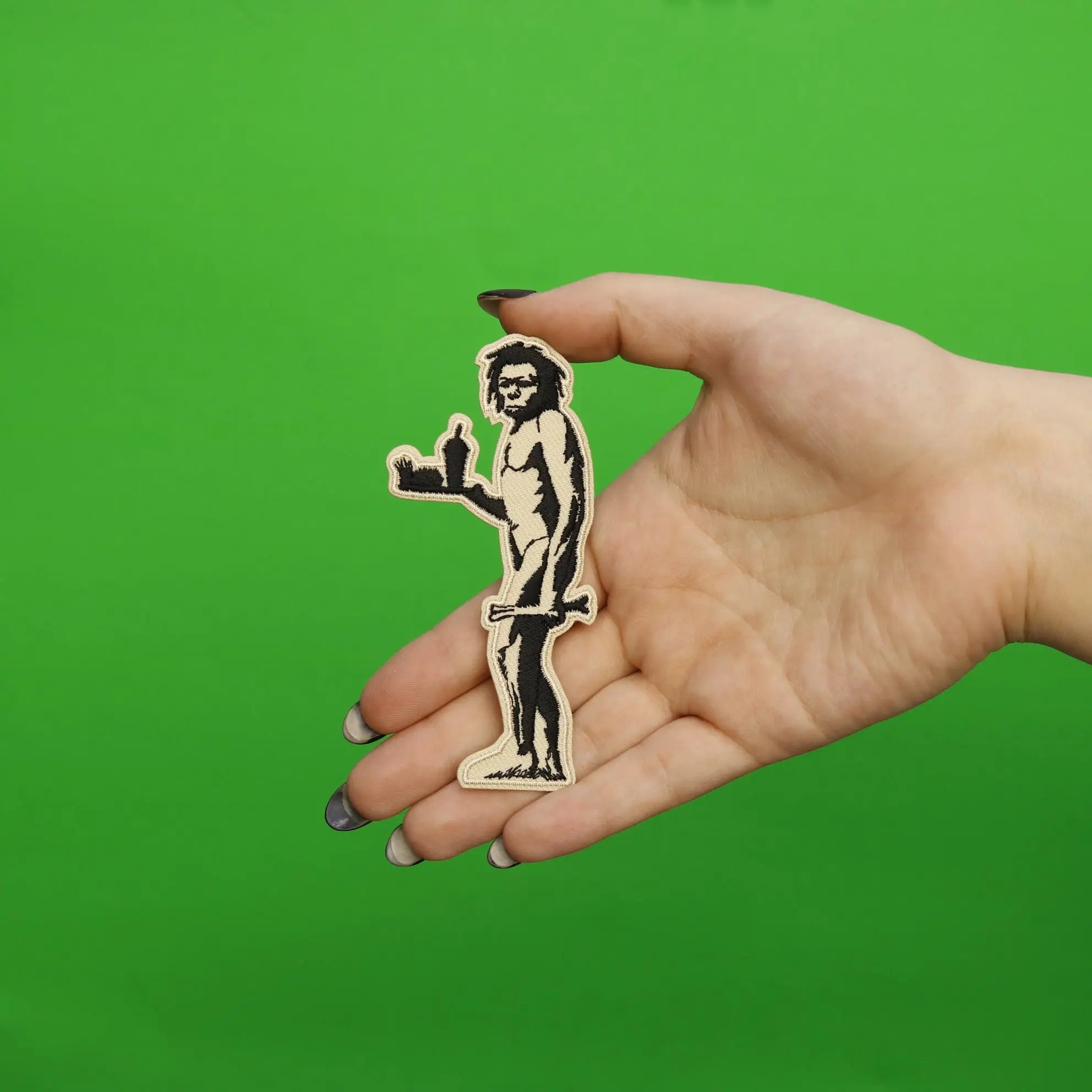 Banksy The Caveman With Fast Food Embroidered Iron On Patch