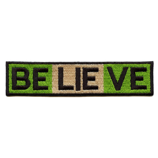 BeLIEve God Of Mischief Patch Presidential Campaign Slogan Embroidered Iron On