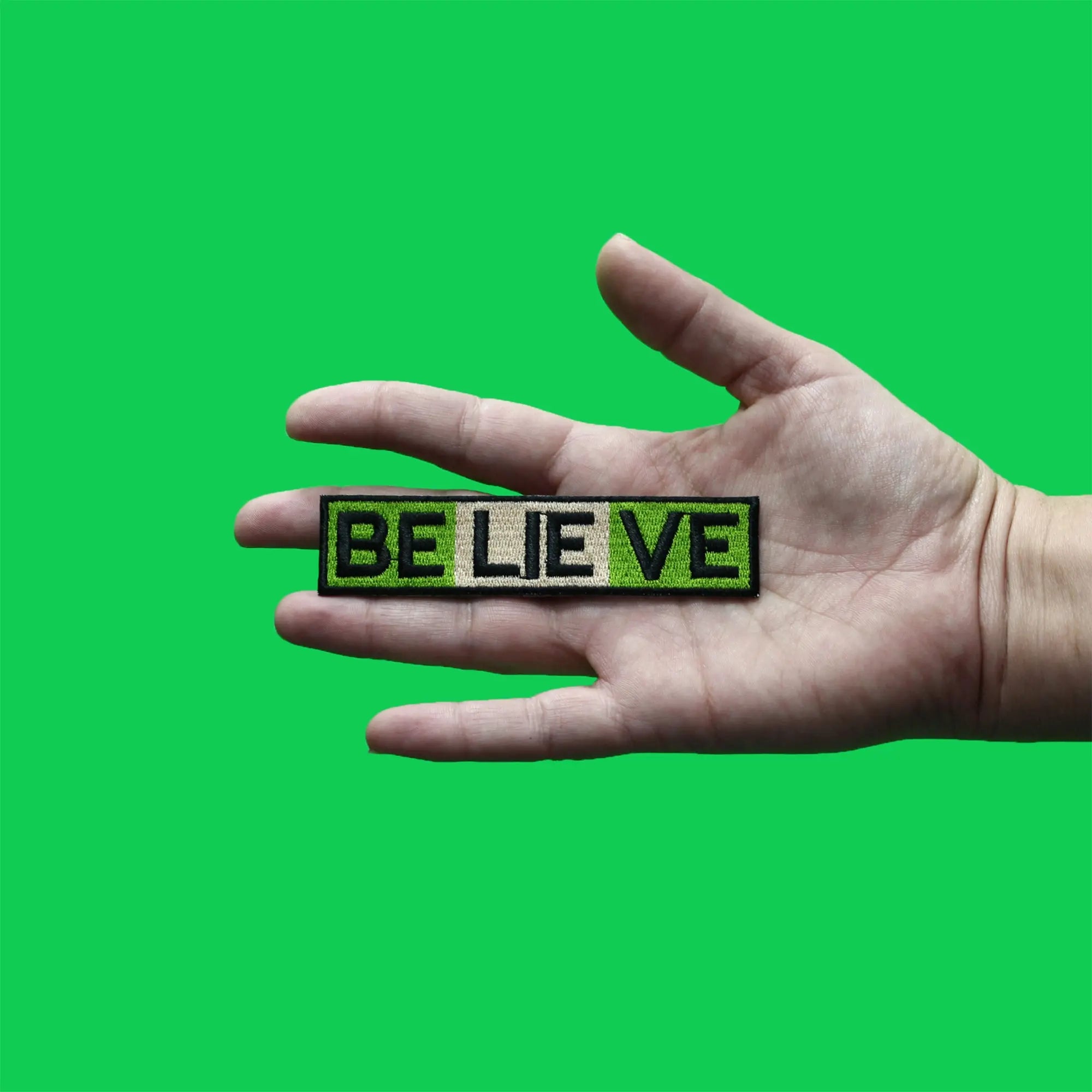 BeLIEve God Of Mischief Patch Presidential Campaign Slogan Embroidered Iron On