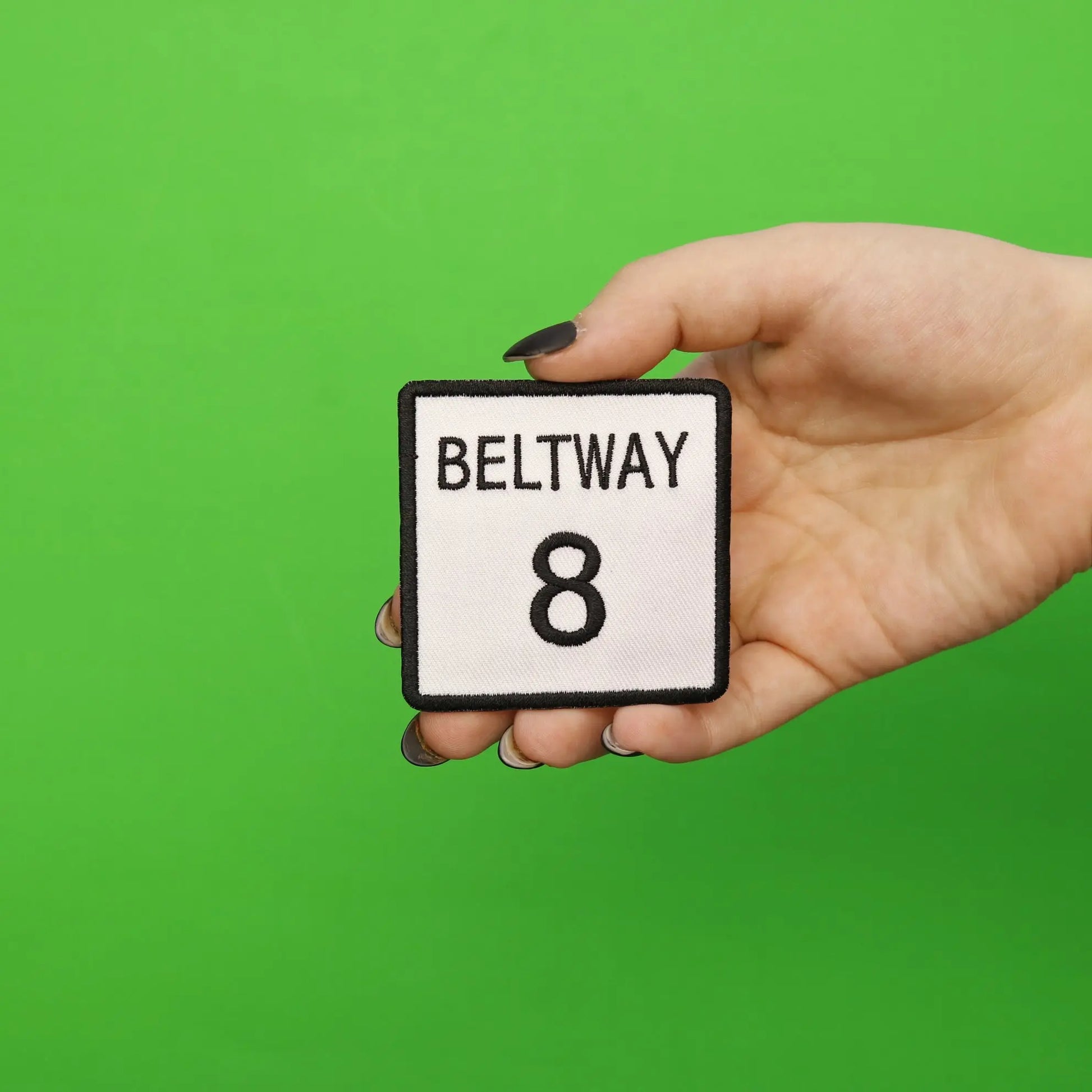 Beltway 8 Highway Sign Embroidered Iron On Patch