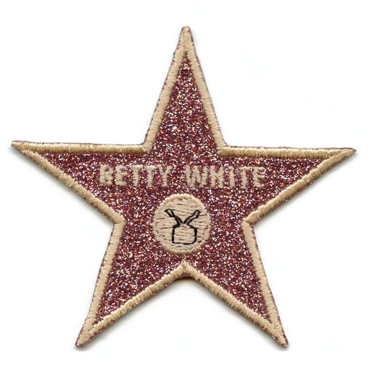 Betty White Hollywood Star Patch Walk of Fame Embroidered Iron on