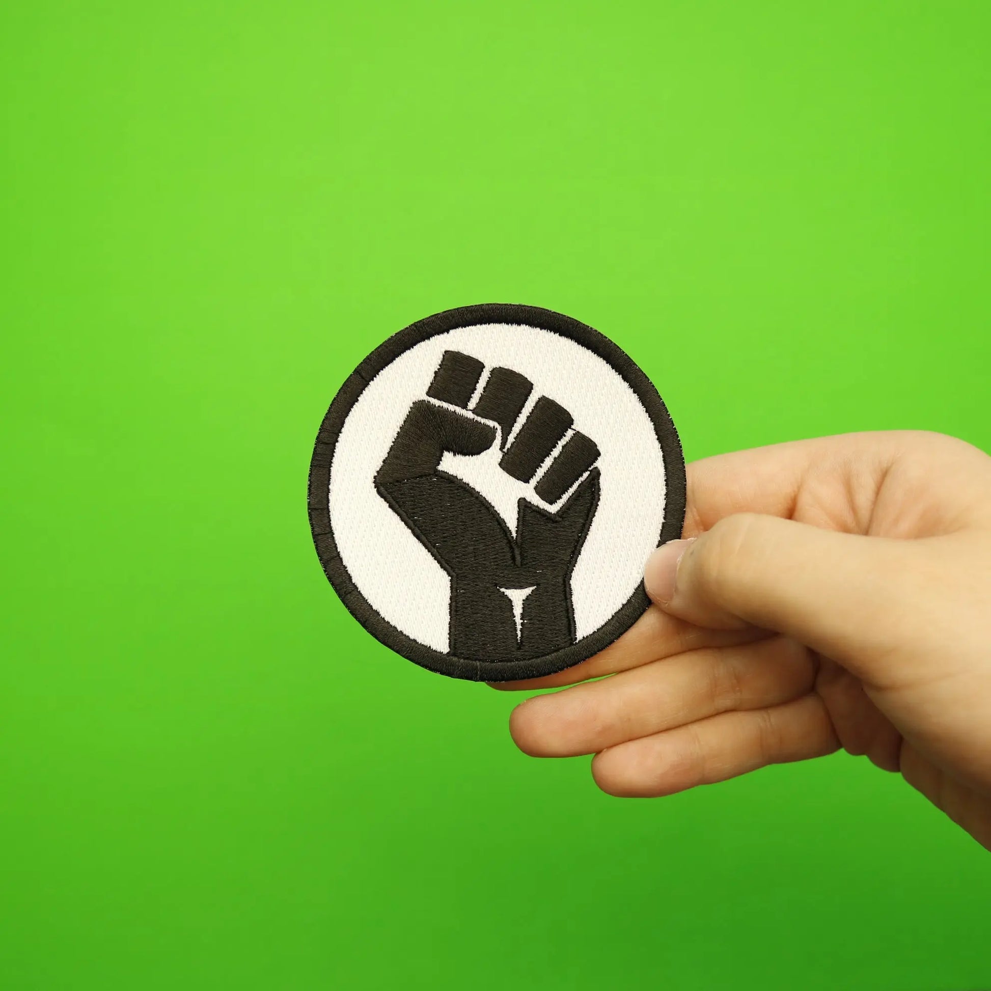 Black Power Fist & #ICan'tBreathe Box Logo Combo Embroidered Iron On Patches
