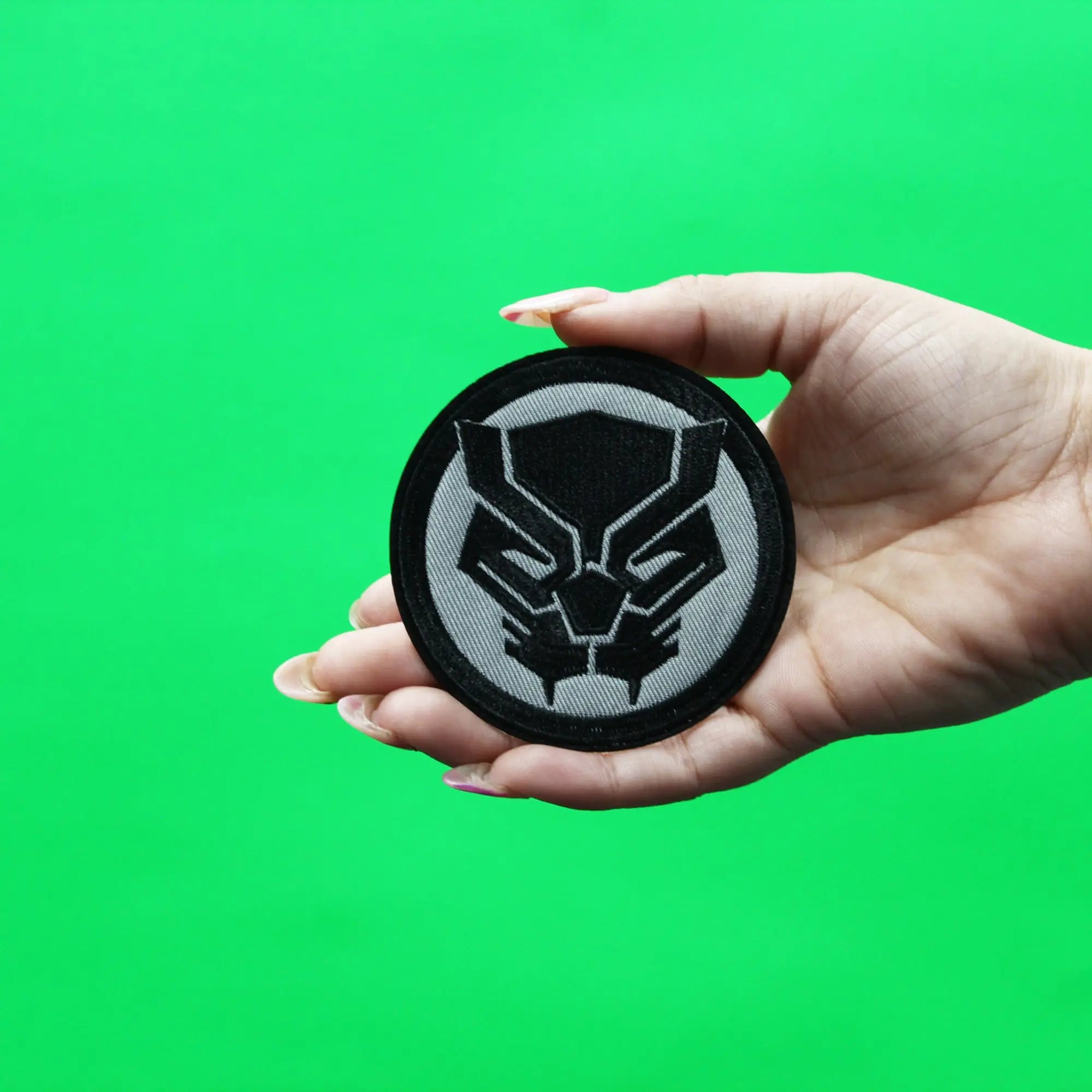 Marvel Black Panther Patch Mask Logo Embroidered Iron On