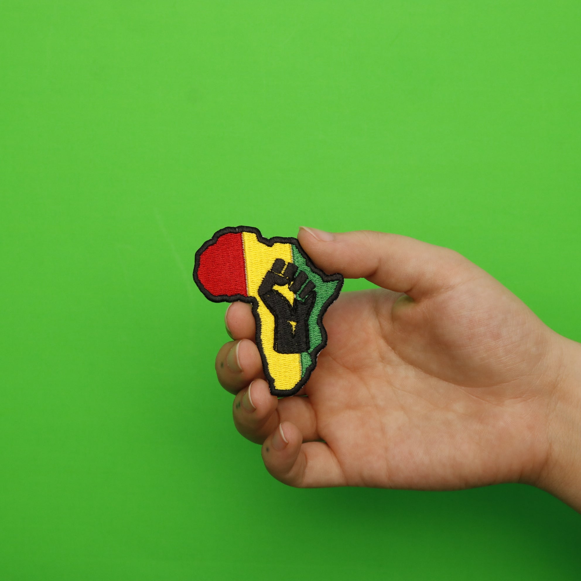 Black Lives Matter Fist In Africa Embroidered Iron On Patch