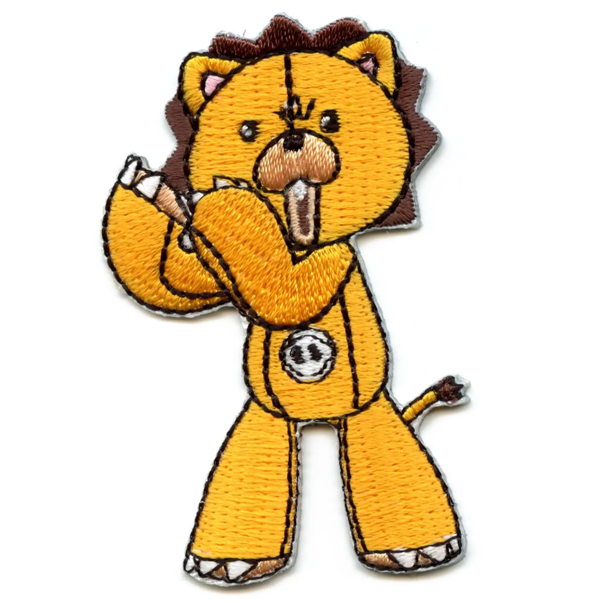 Bleach Kon Clapping Hands Patch Anime Stuffed Lion Embroidered Iron On