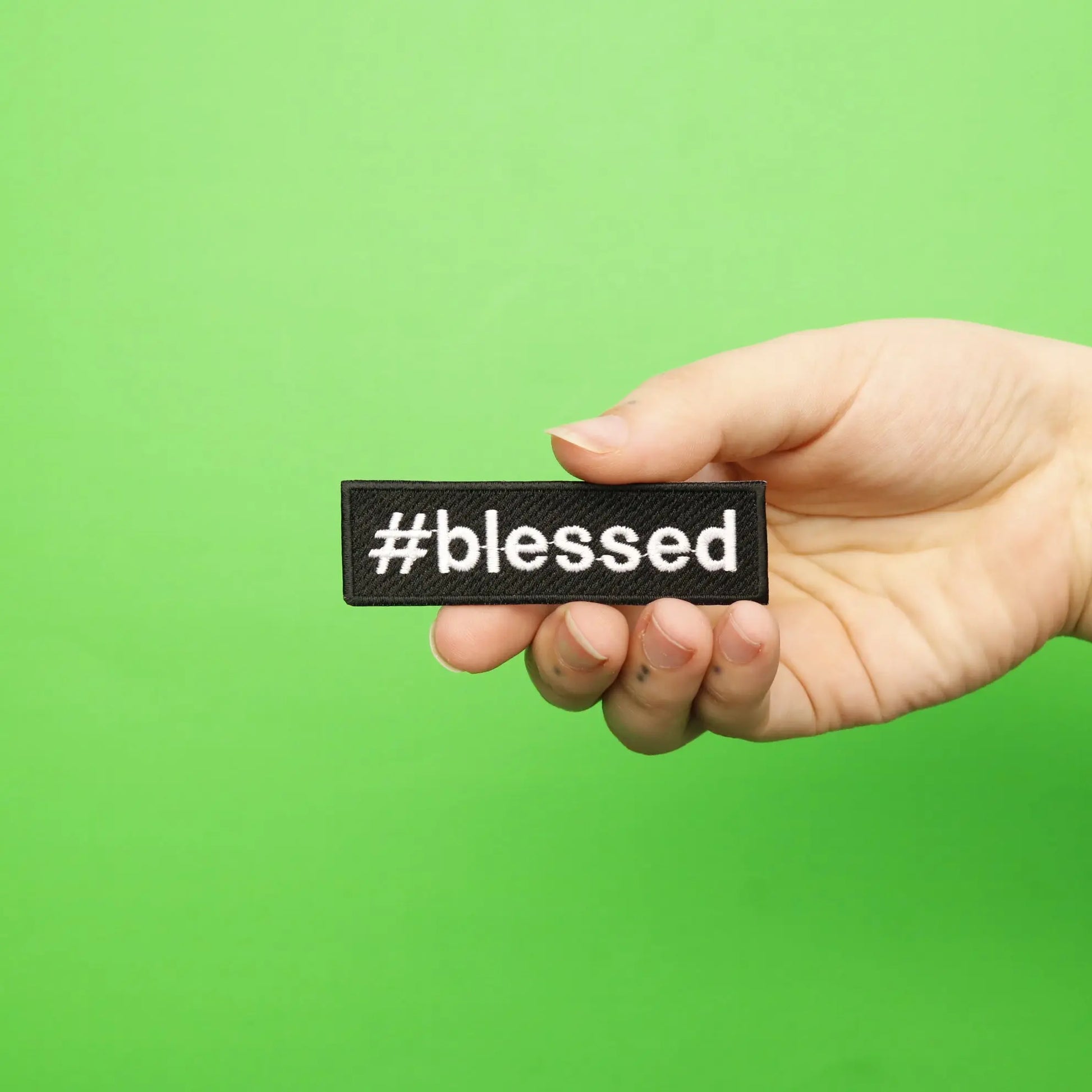 #blessed Embroidered Iron On Patch