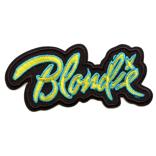 Blondie Retro Cursive Script Embroidered Iron On Patch