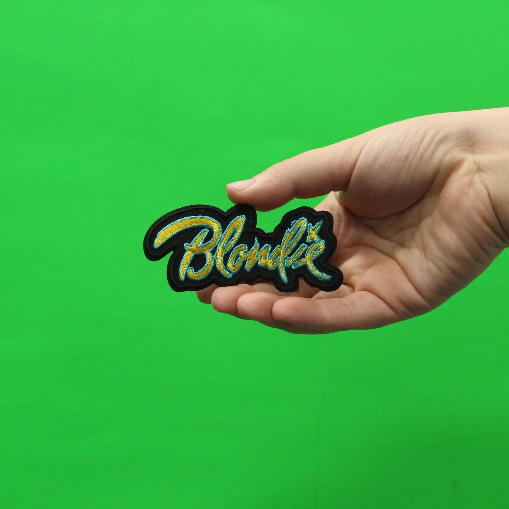 Blondie Retro Cursive Script Embroidered Iron On Patch