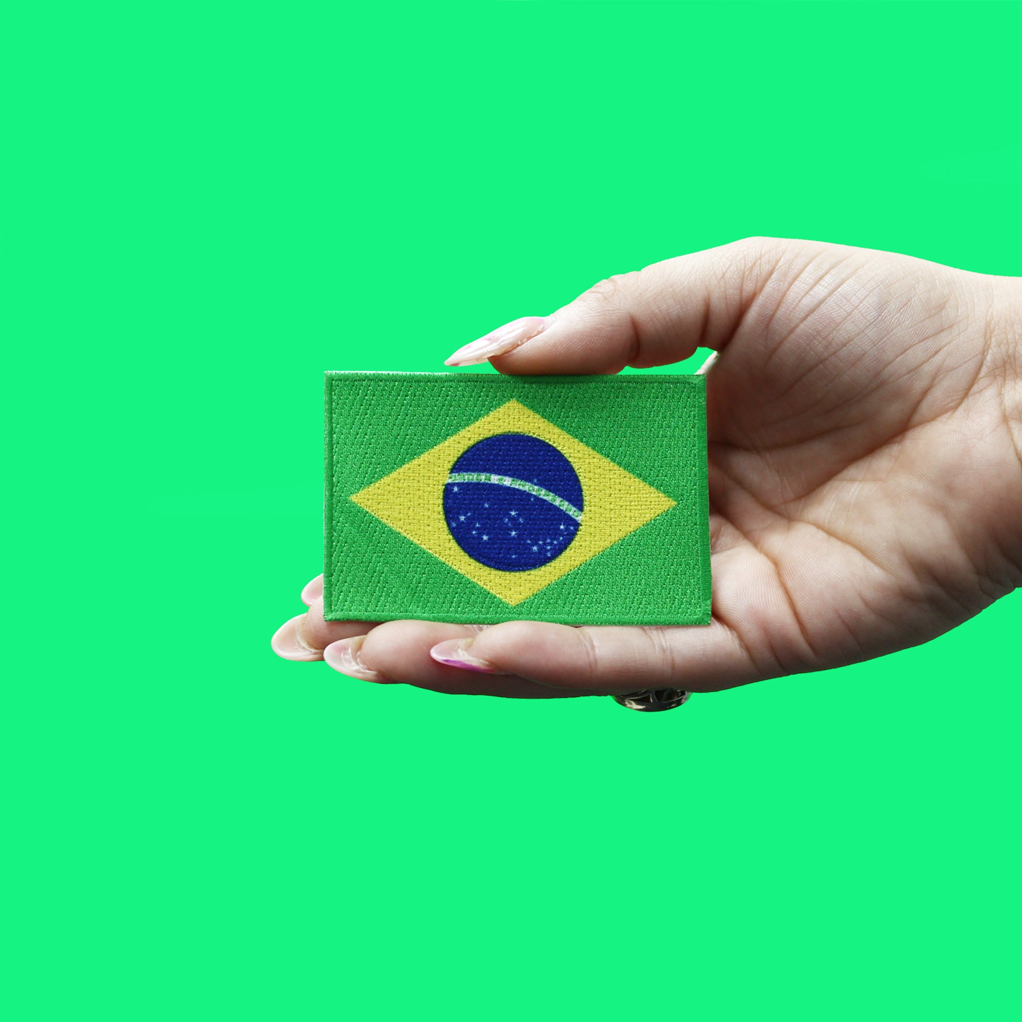 Brazil Country Flag Patch South America Embroidered Iron On