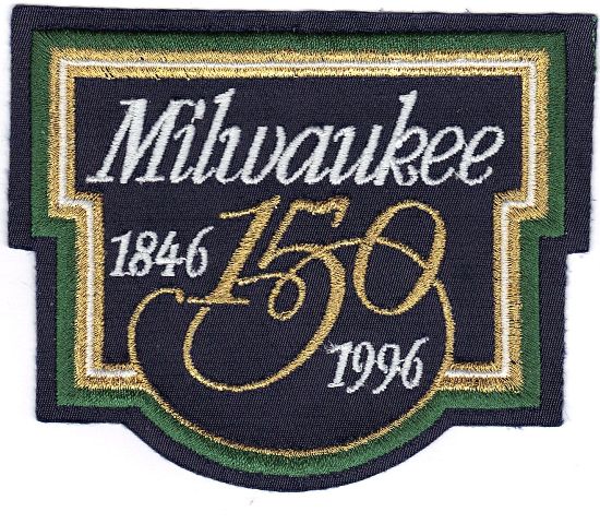 1996 City of Milwaukee Brewers 150th Anniversary Celebration Jersey Patch