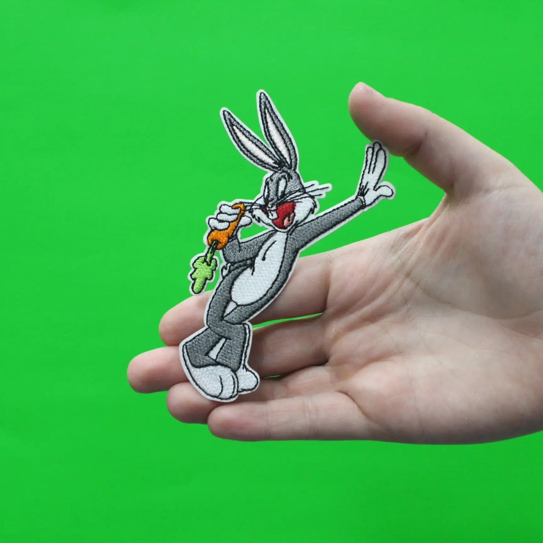 Official Bugs Bunny Standing With Carrot  Embroidered Iron On Patch