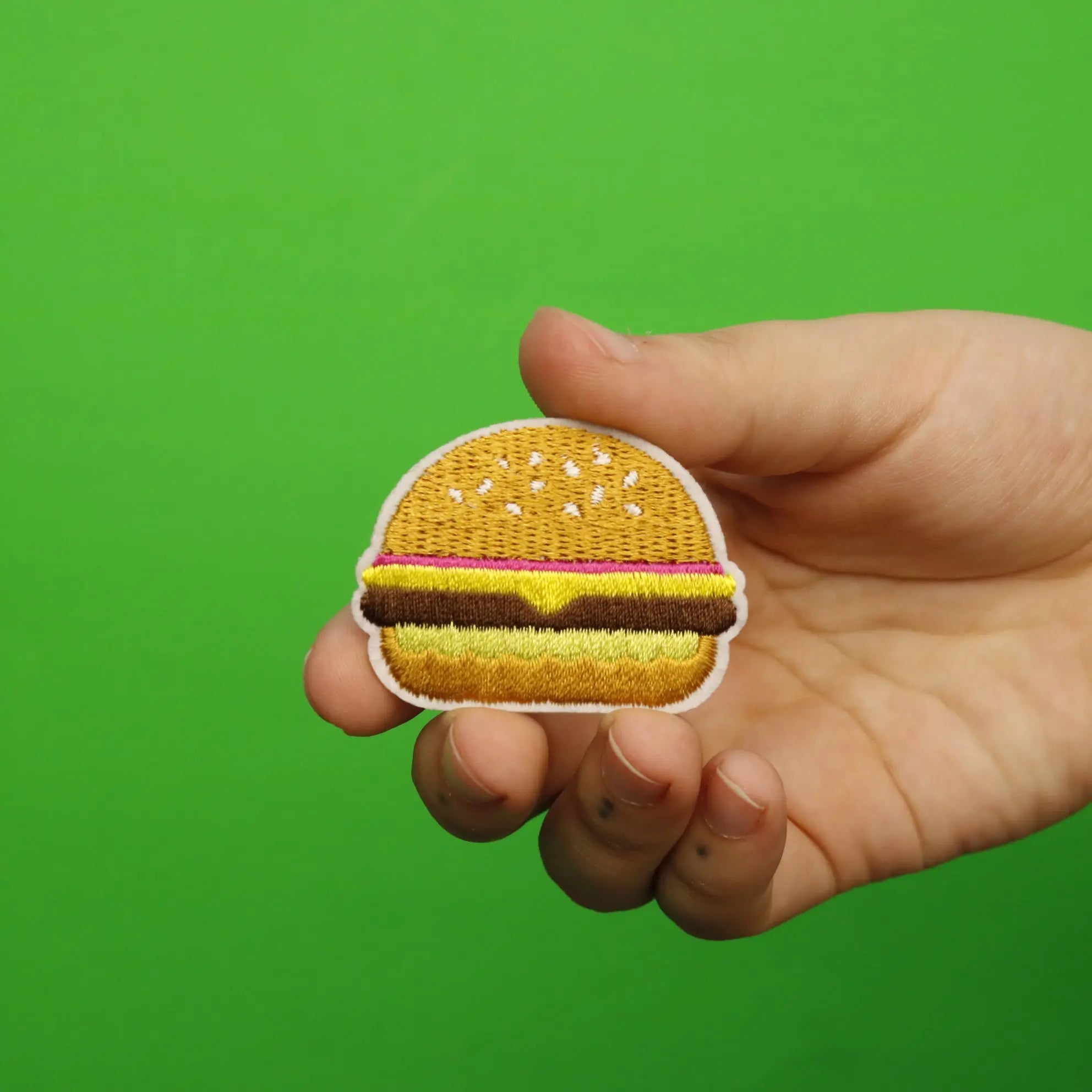 Burger Embroidered Applique Iron On Patch