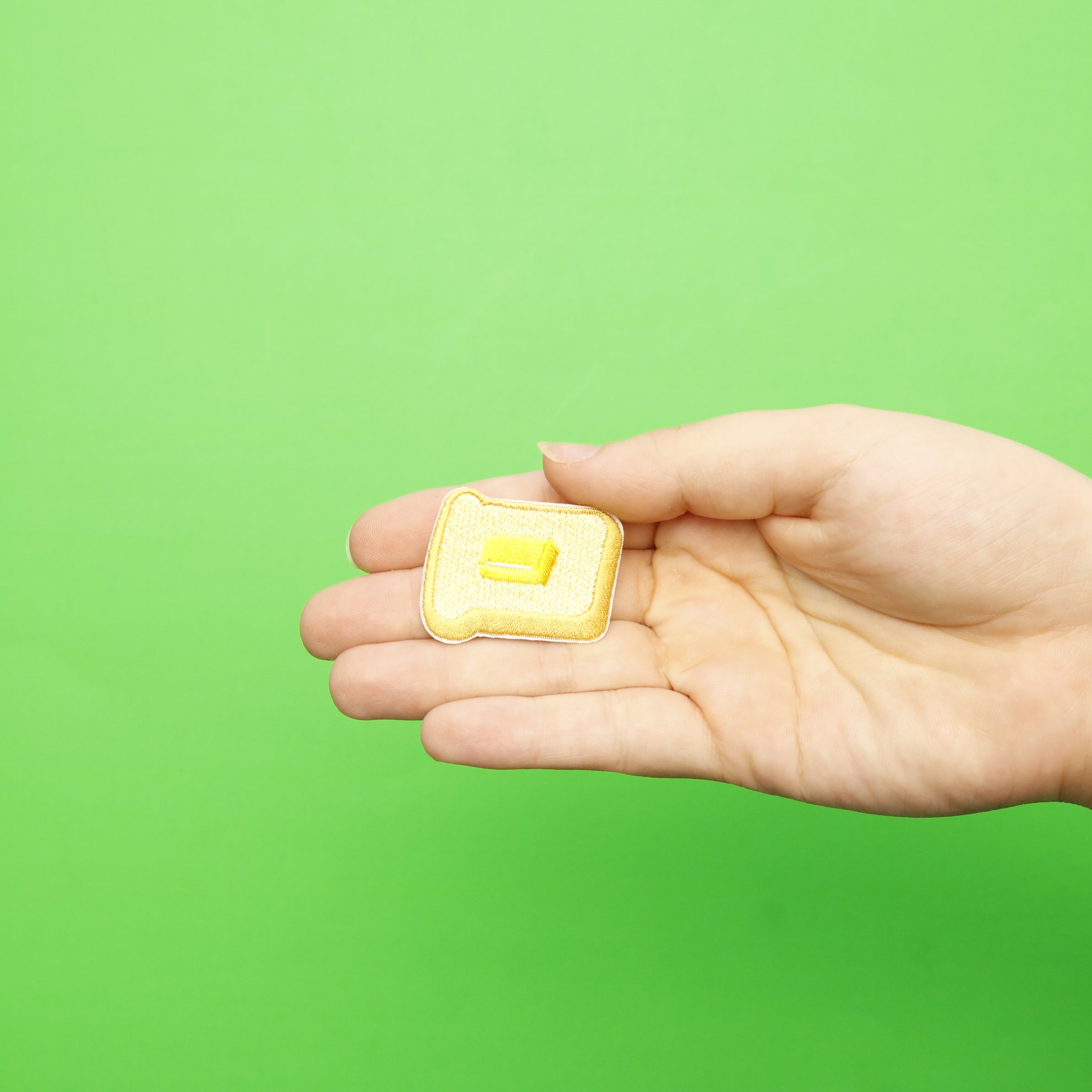 Small Bread And Butter Embroidered Iron On Patch