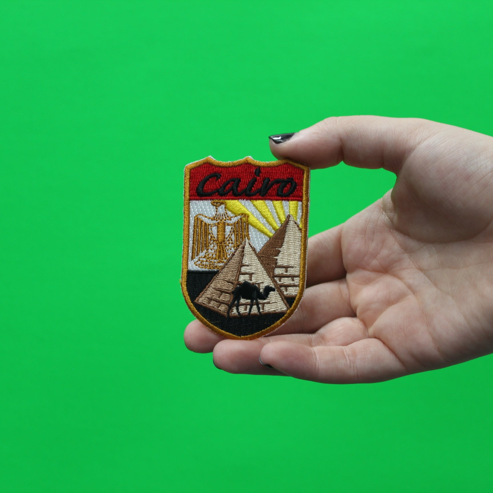 Cairo Egypt Shield Embroidered Iron On Patch