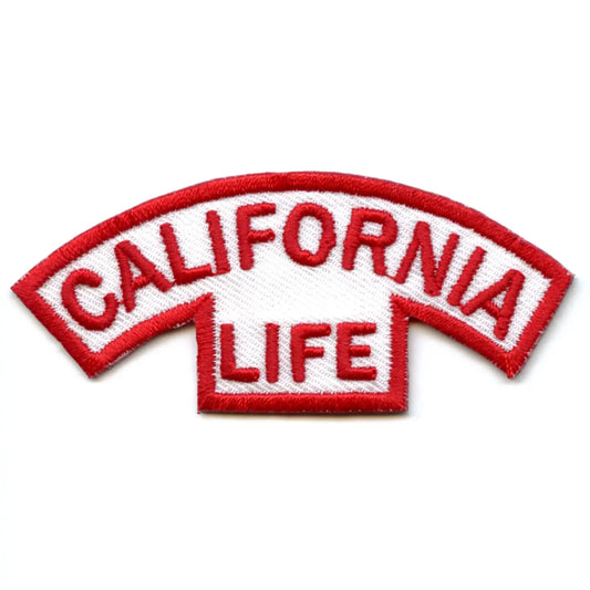 California Life Iron On Embroidered Patch