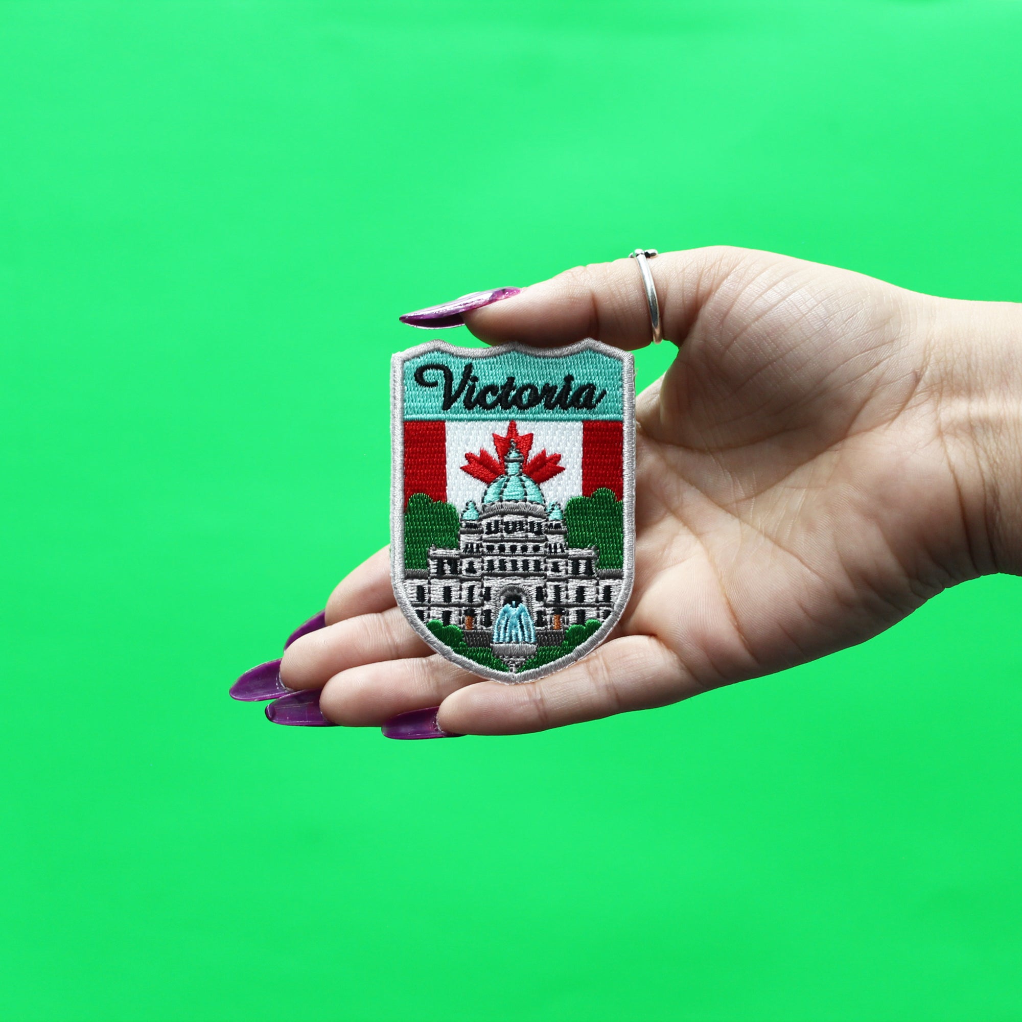 Canada Shield Patch Victoria Embroidered Iron On