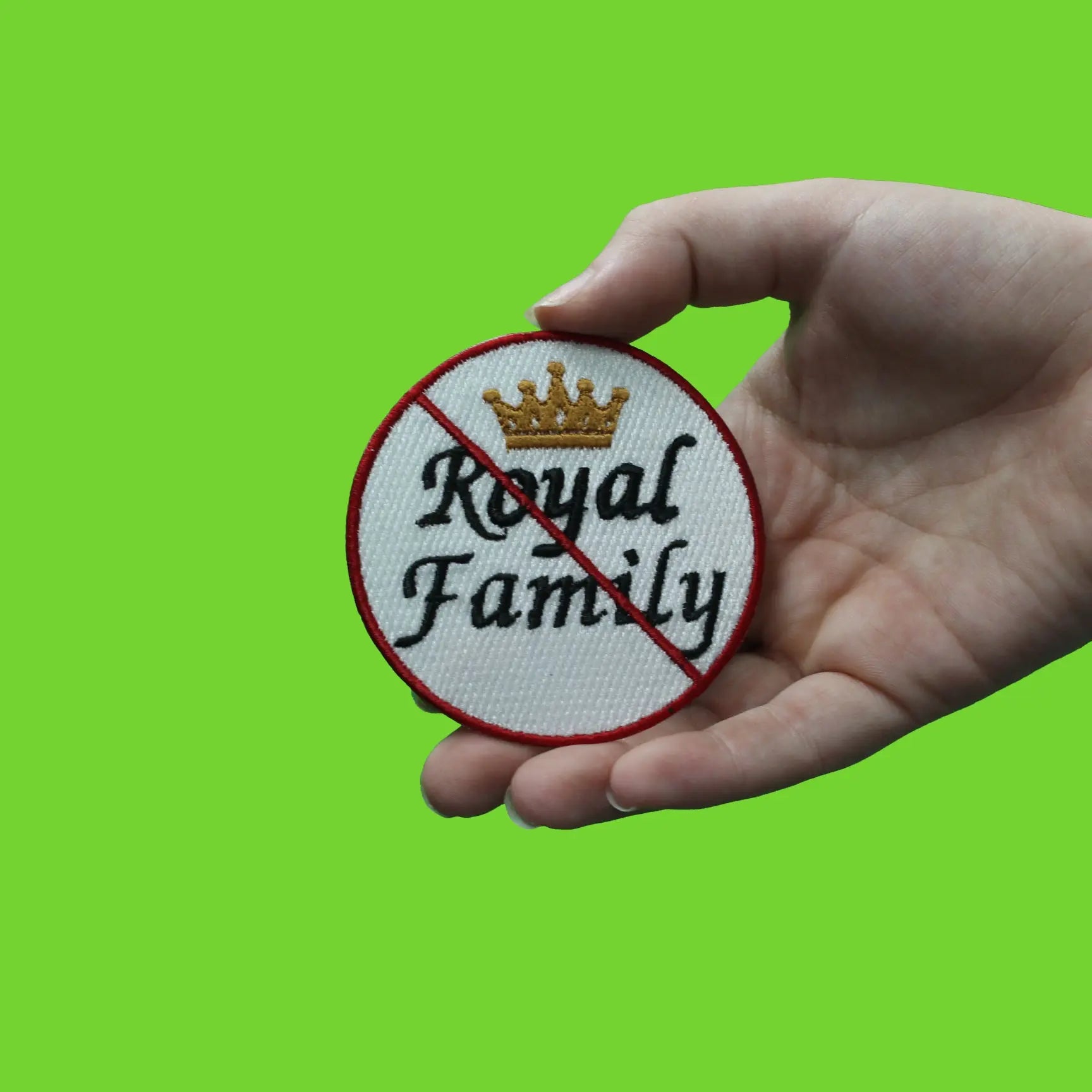 Cancel The Royal Family Logo Embroidered Iron On Patch