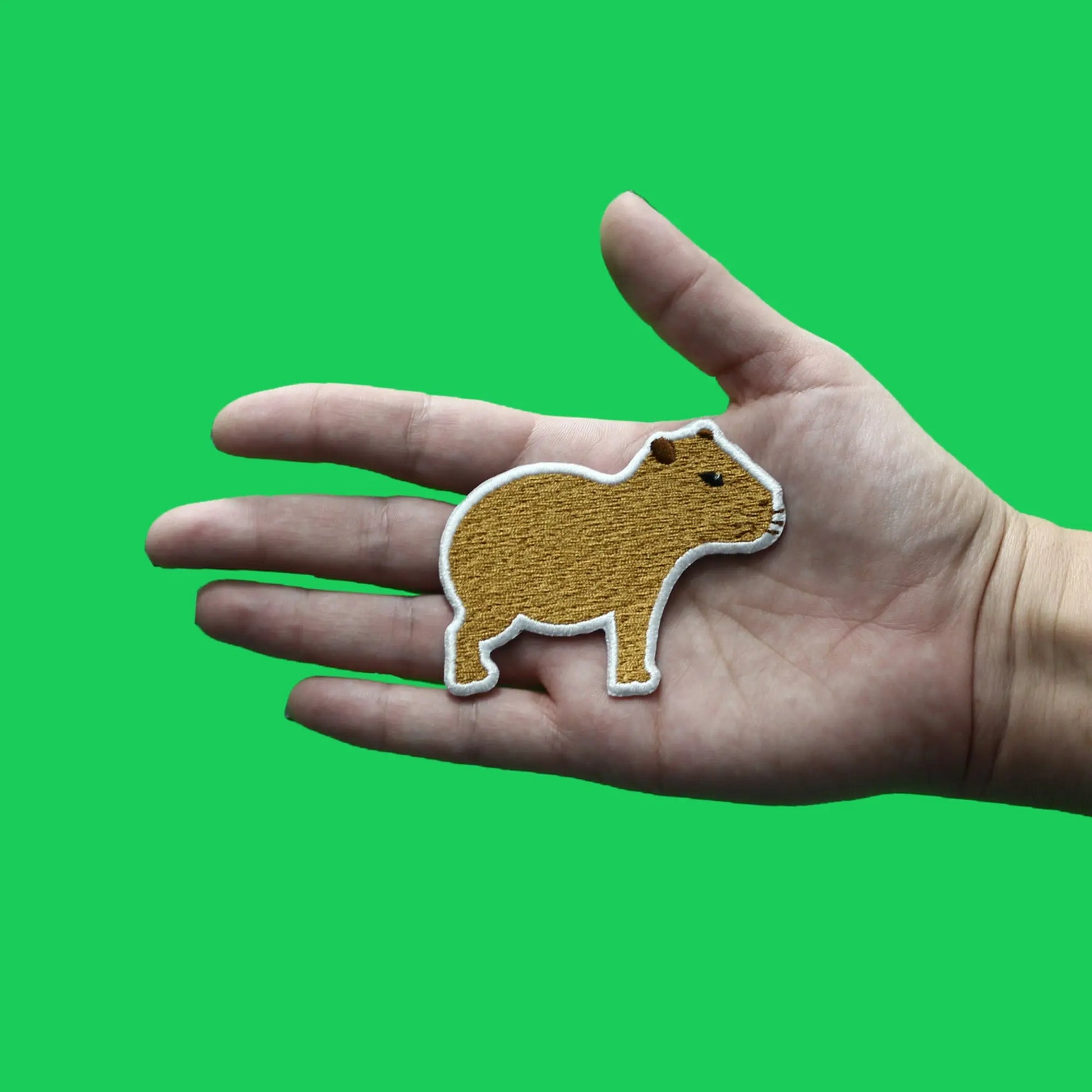 Cute Capybara Patch Large Aquatic Mammal Embroidered Iron On