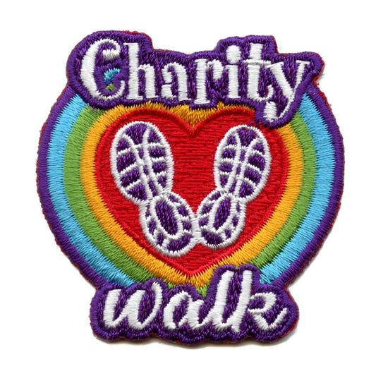 Charity Walk Patch Fundraiser Embroidered Iron On