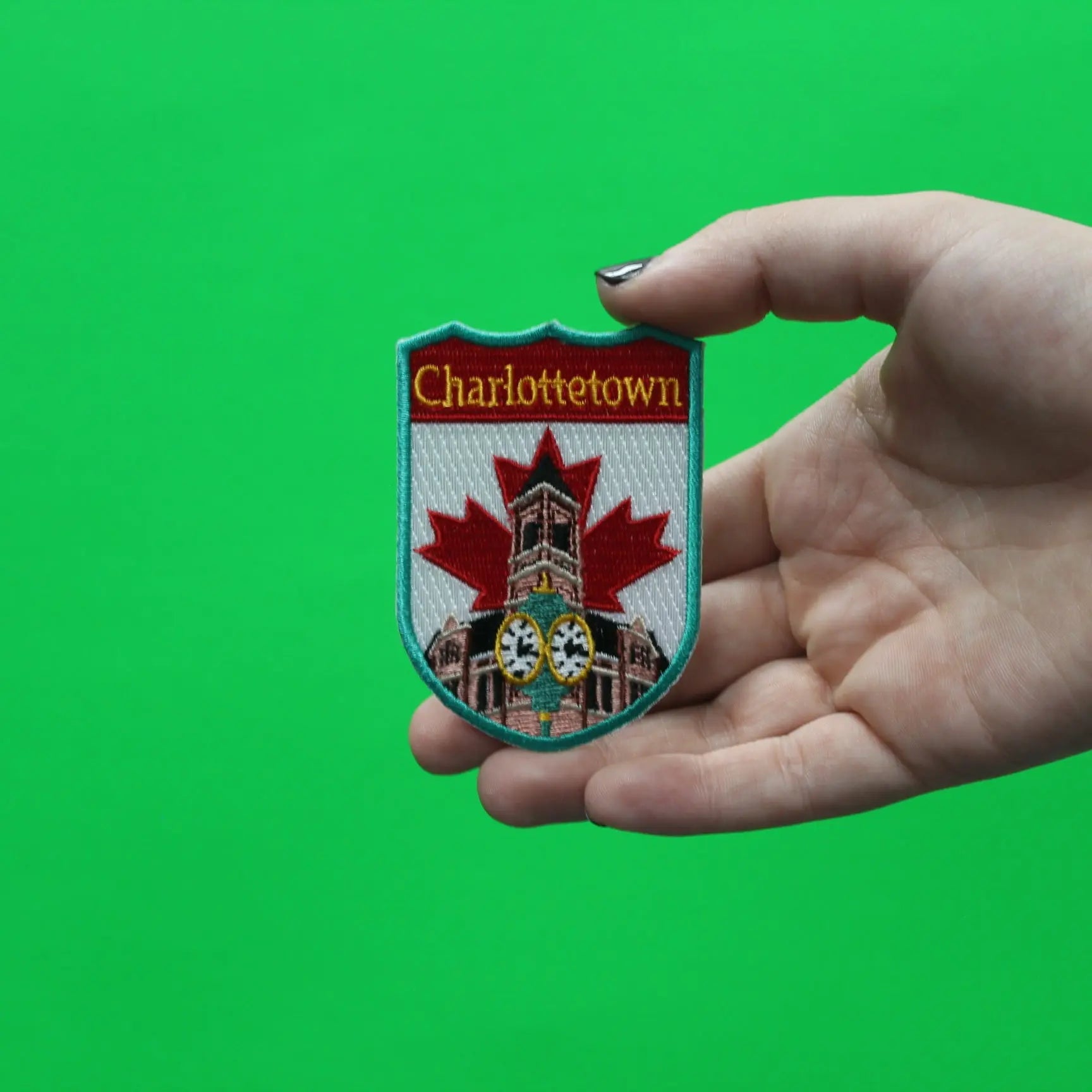 Charlottetown Canada Shield Embroidered Iron On Patch