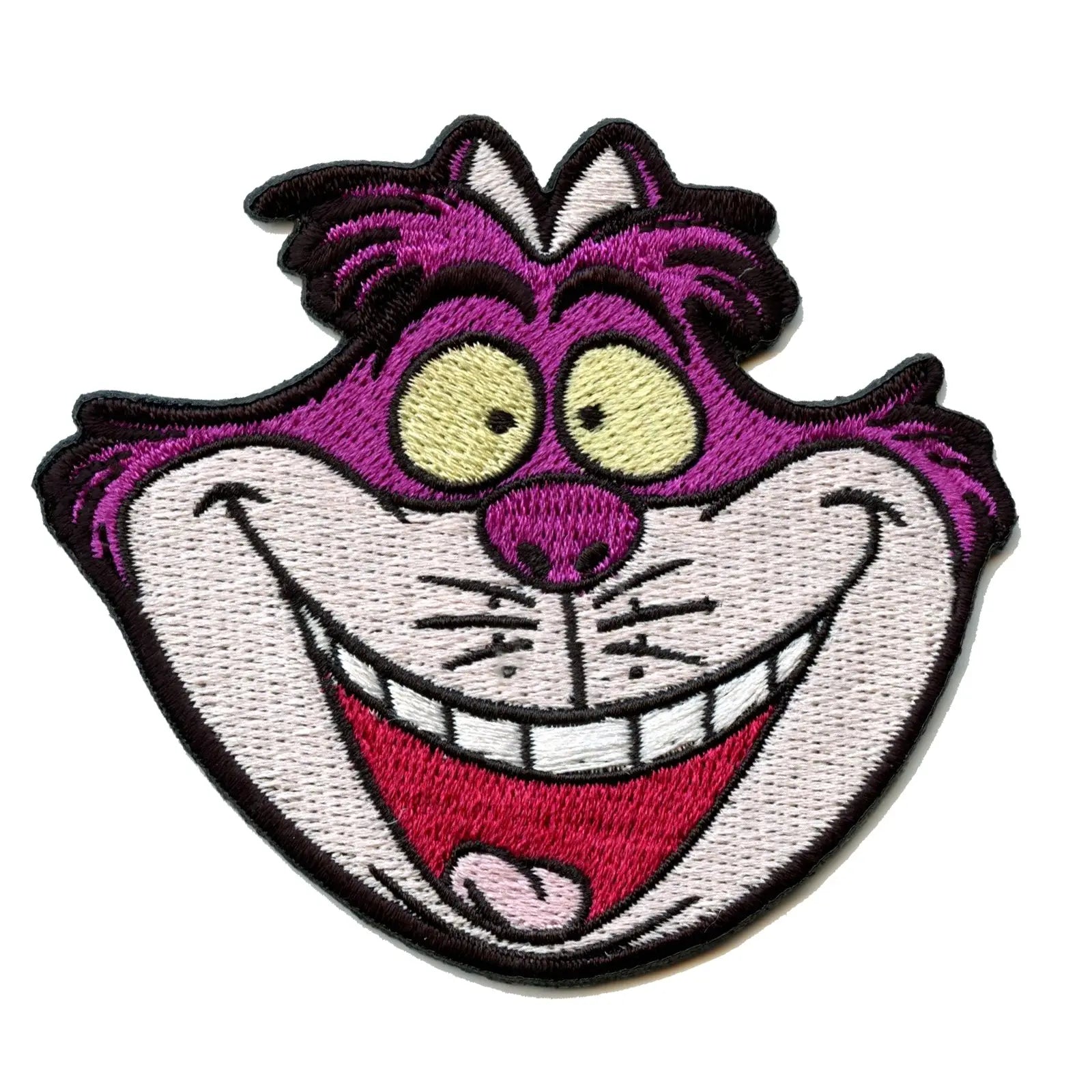 Official Alice In Wonderland Cheshire Cat Head Embroidered Iron On Patch