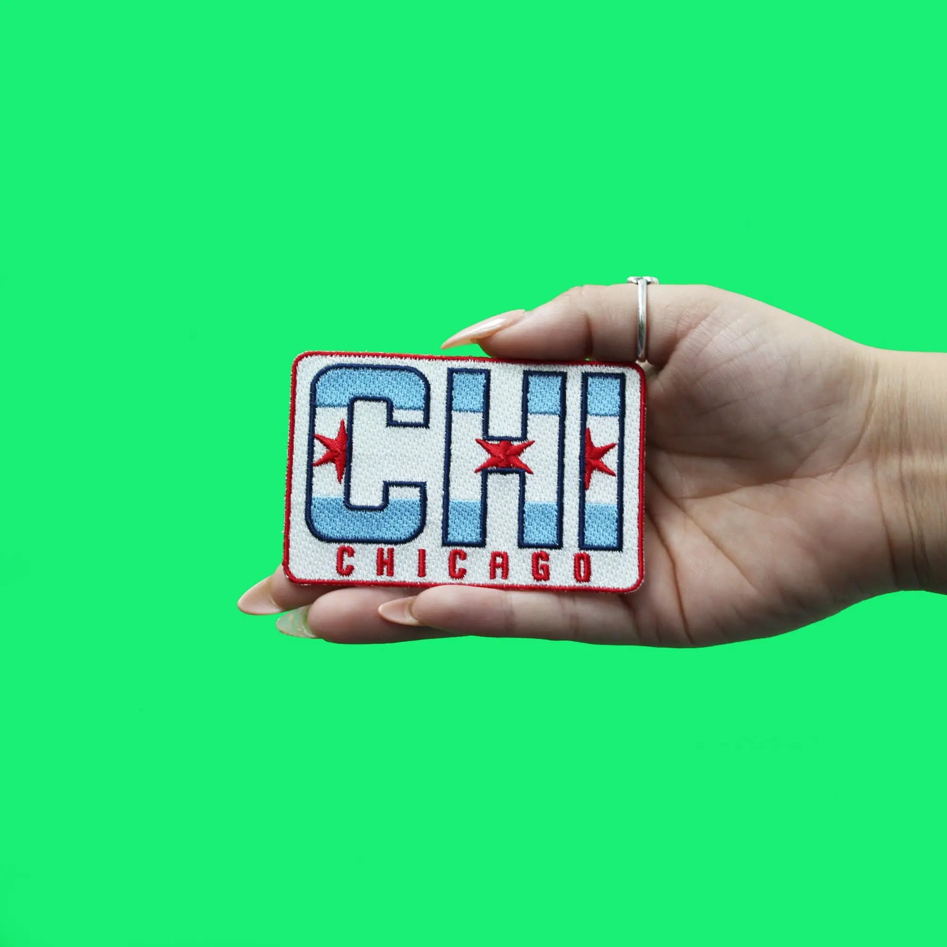 Chicago Bulls 'CHI' Town Patch City Flag Embroidered