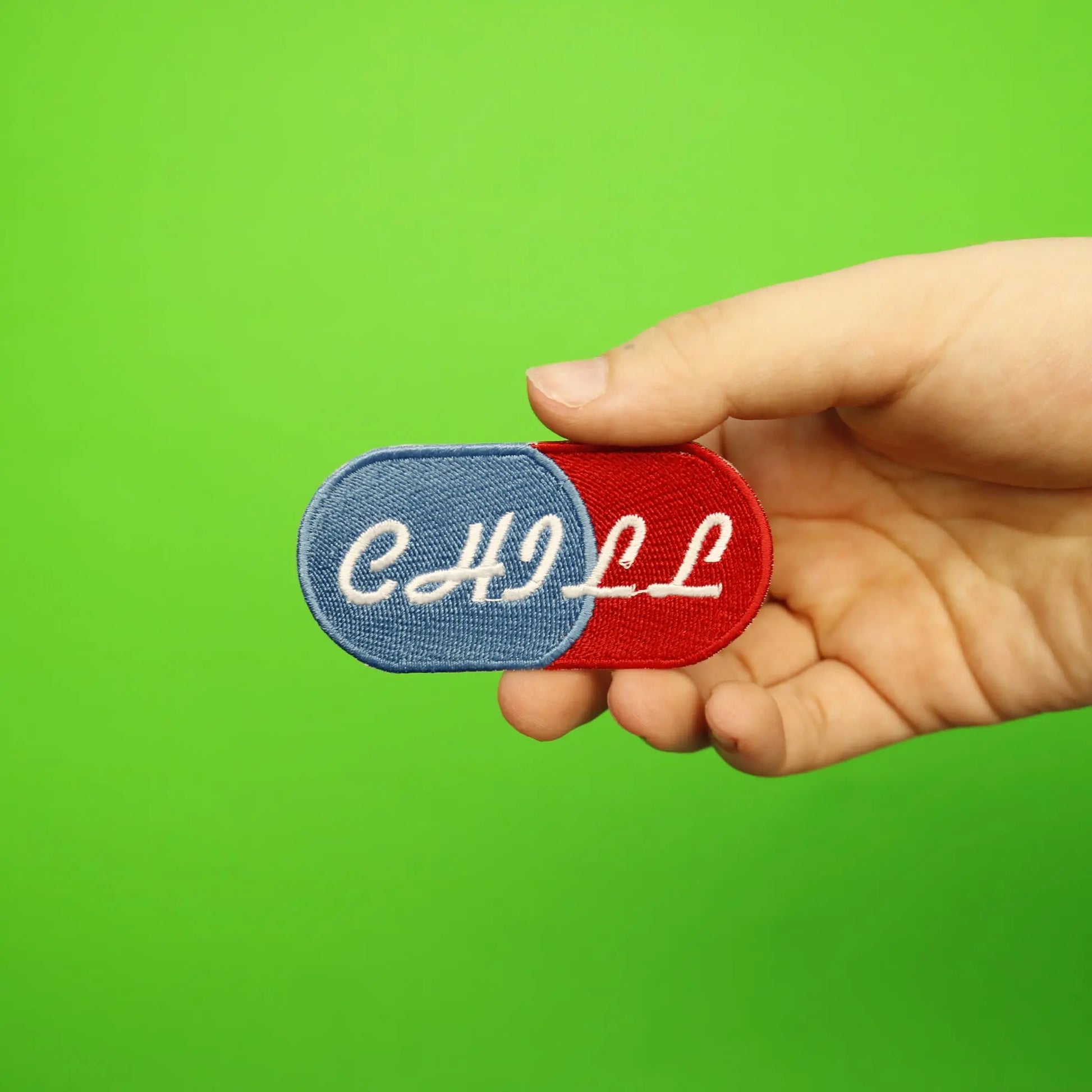 Chill Pill Embroidered Iron On Patch