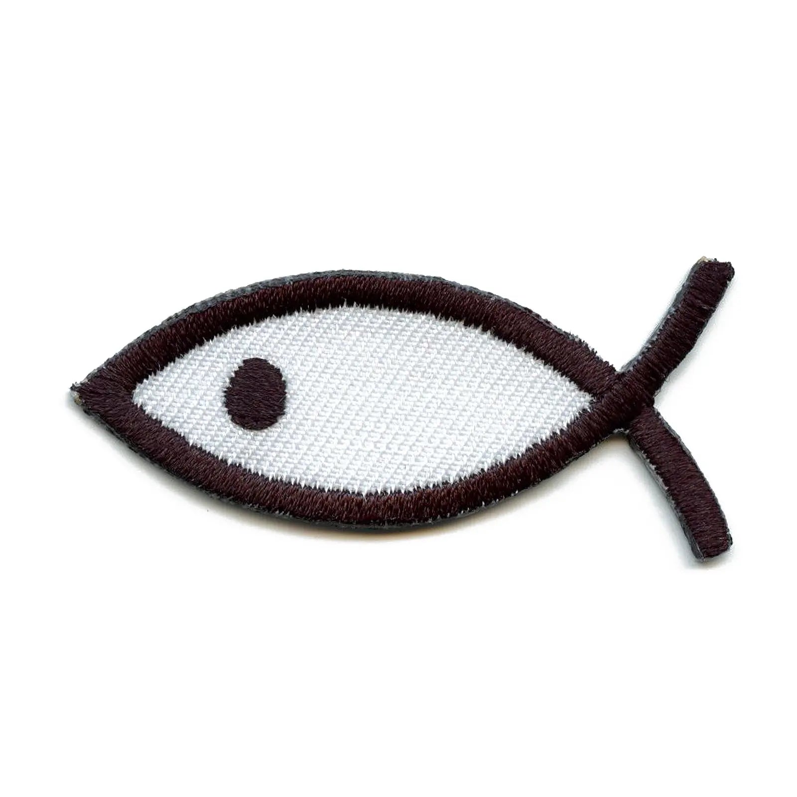 Christian Ichthys Fish Sign Logo Embroidered Iron On Patch