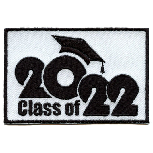 Class Of 2022 Script with Graduation Cap Embroidered Iron On Patch