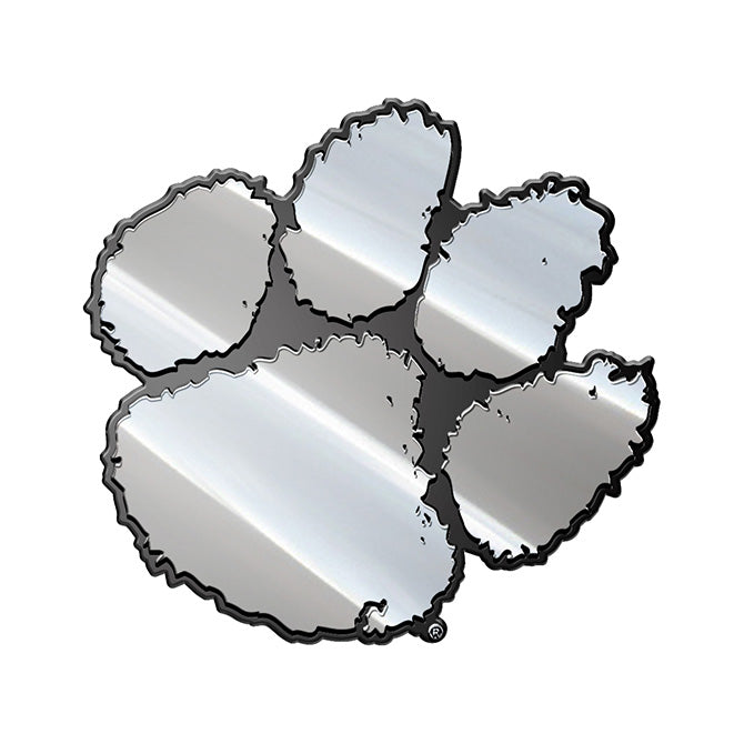Clemson Tigers Solid Metal Chrome Auto Emblem