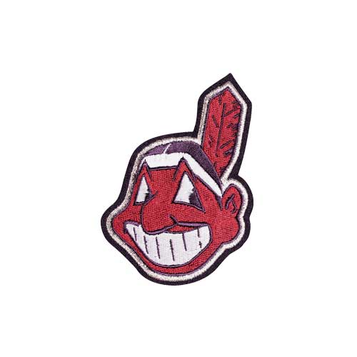 Cleveland Indians Chief Wahoo Logo Jersey Sleeve Navy Border Patch (Retired)
