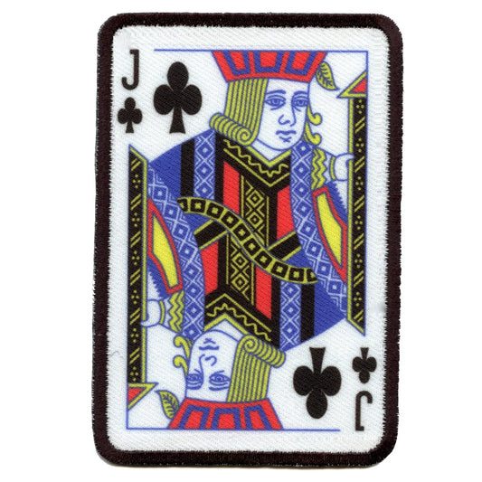 Jack Of Clubs Card FotoPatch Game Deck Embroidered Iron On