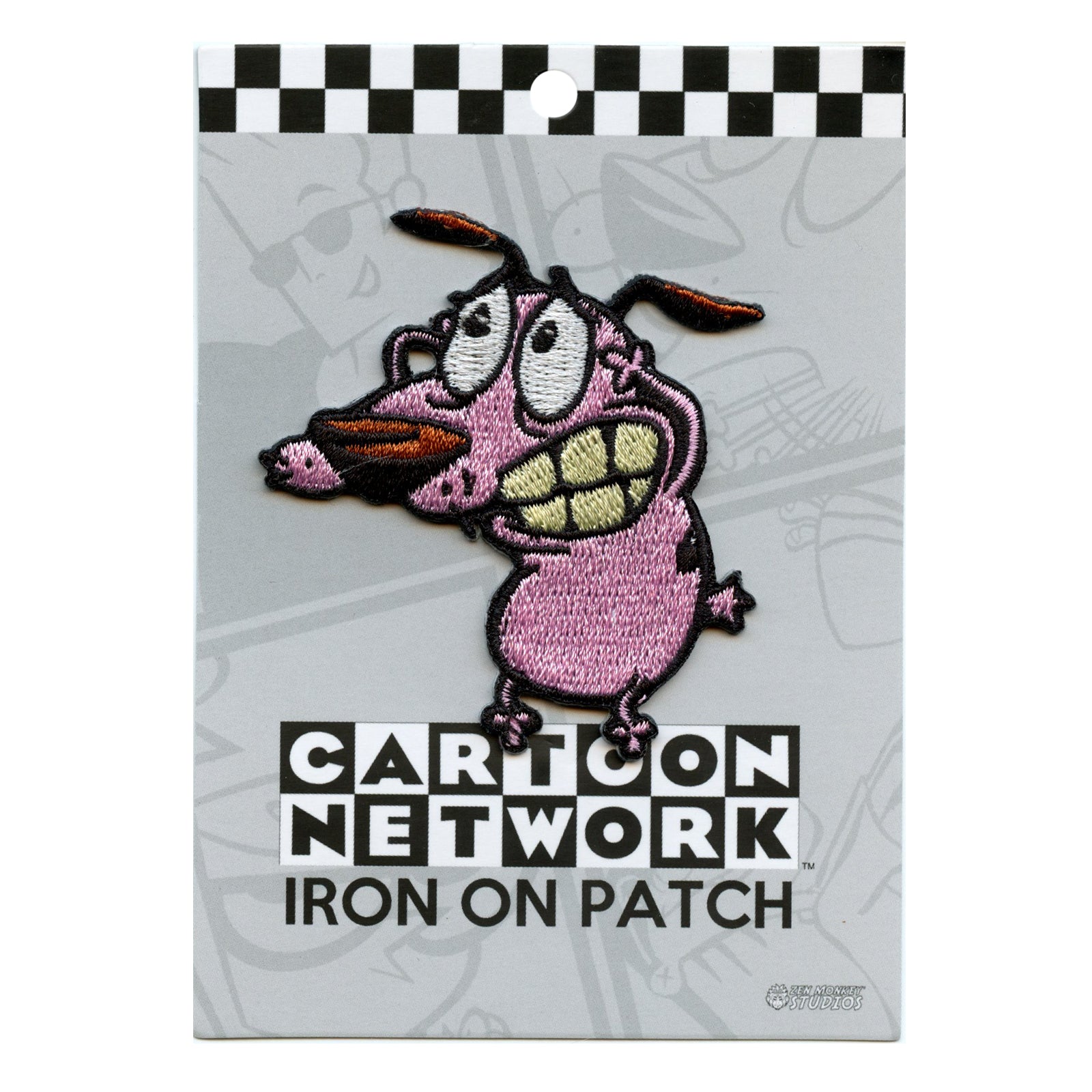 Courage the Cowardly Dog Embroidered Iron On Patch