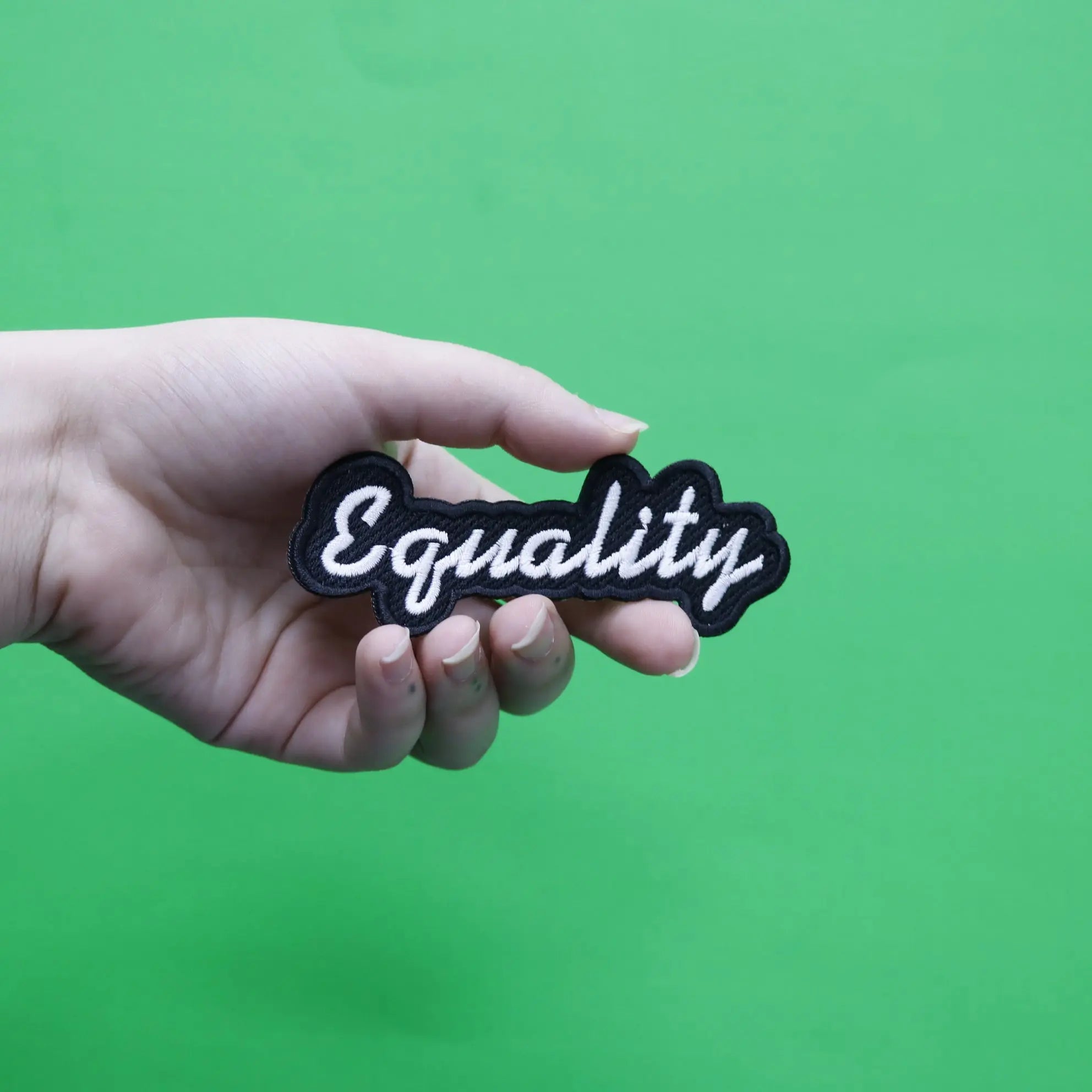 Cursive Equality Embroidered Iron On Patch