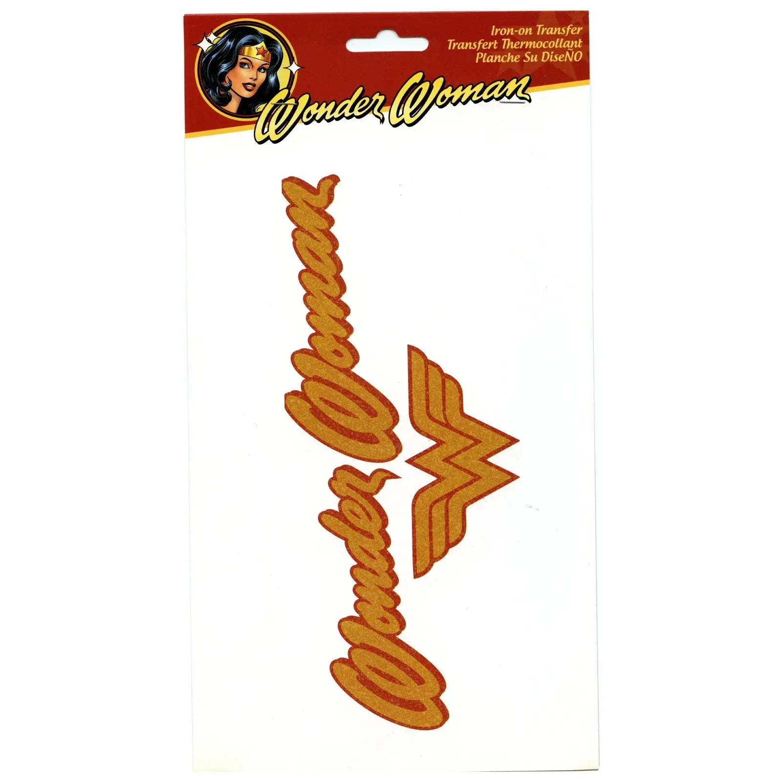 DC Wonder Woman Glitter Logo Iron On Transfer