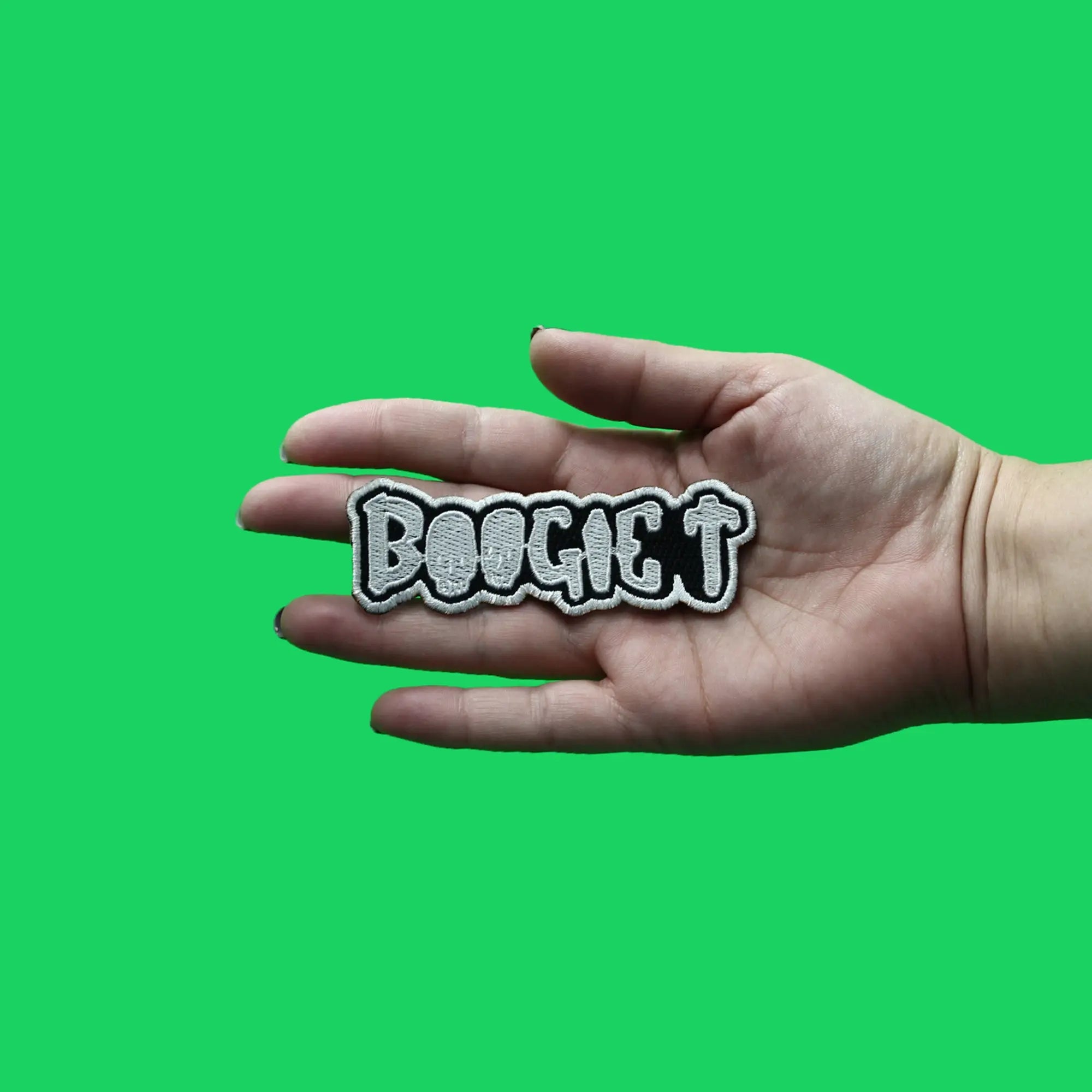 Double Skull Patch EDM Artist Logo Glow In The Dark Embroidered Iron On