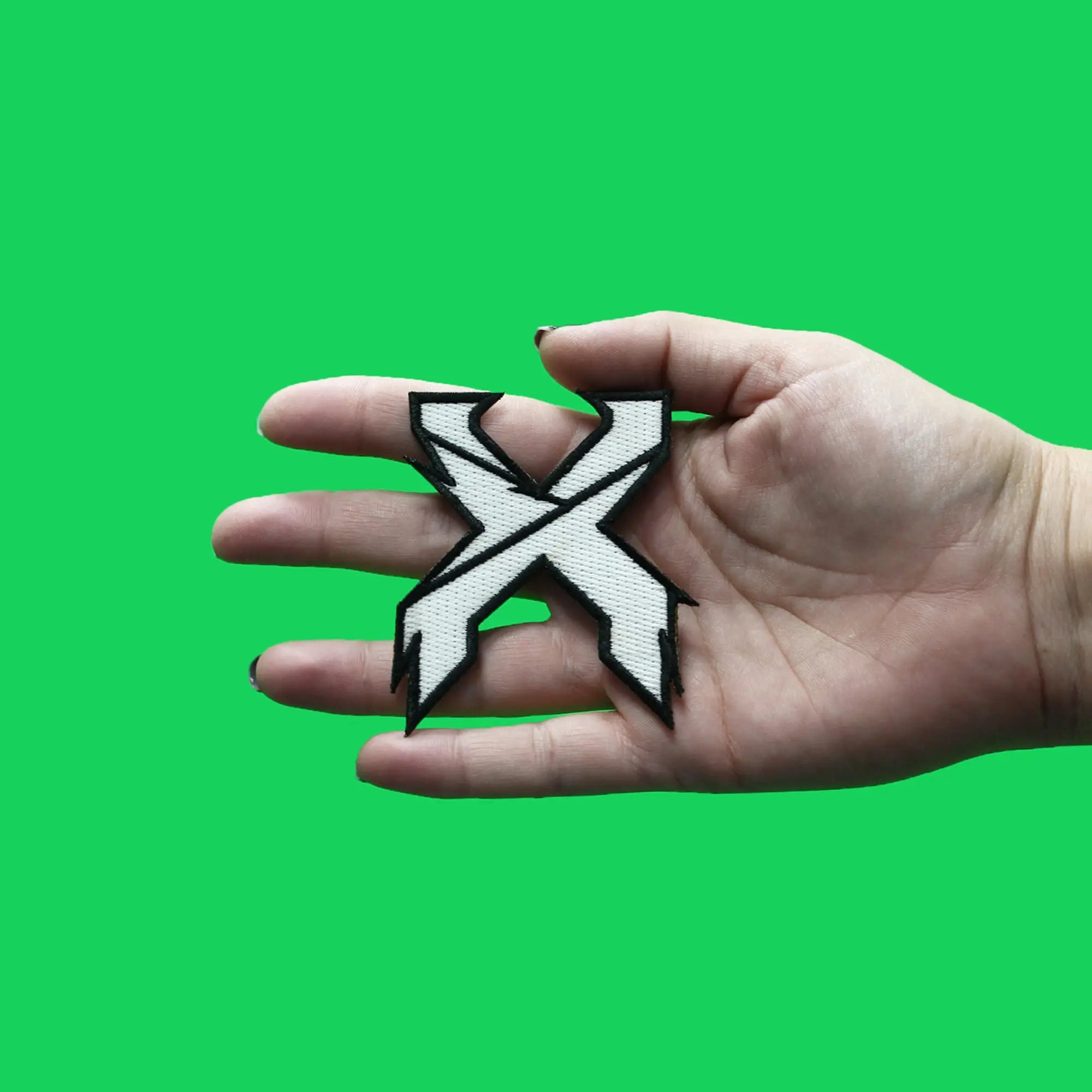 X EDM Artist Logo Patch Glow In The Dark Embroidered Iron On