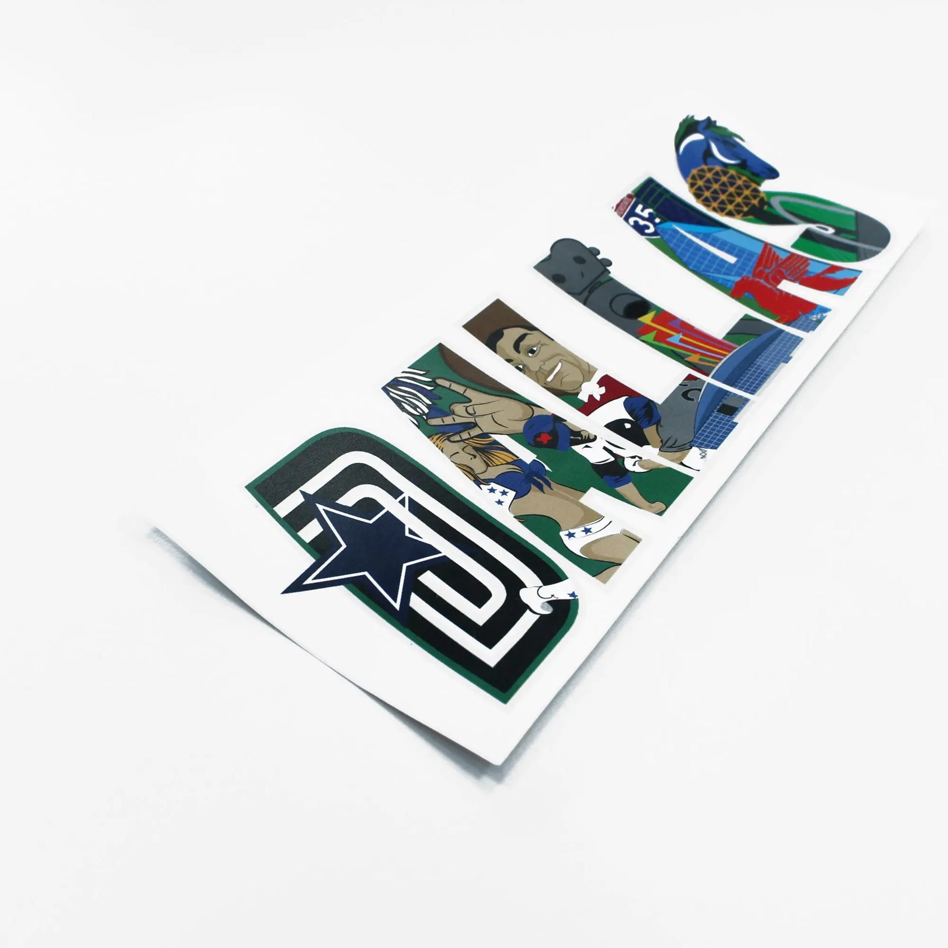 Dallas Texas Large Iconic Collage Bumper Sticker