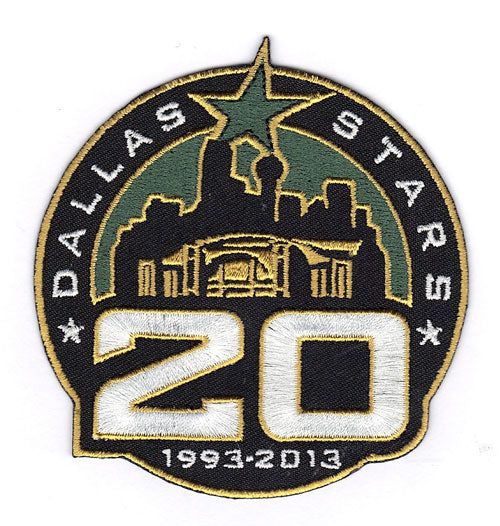 2012-13 Dallas Stars 20th Anniversary Jersey Patch