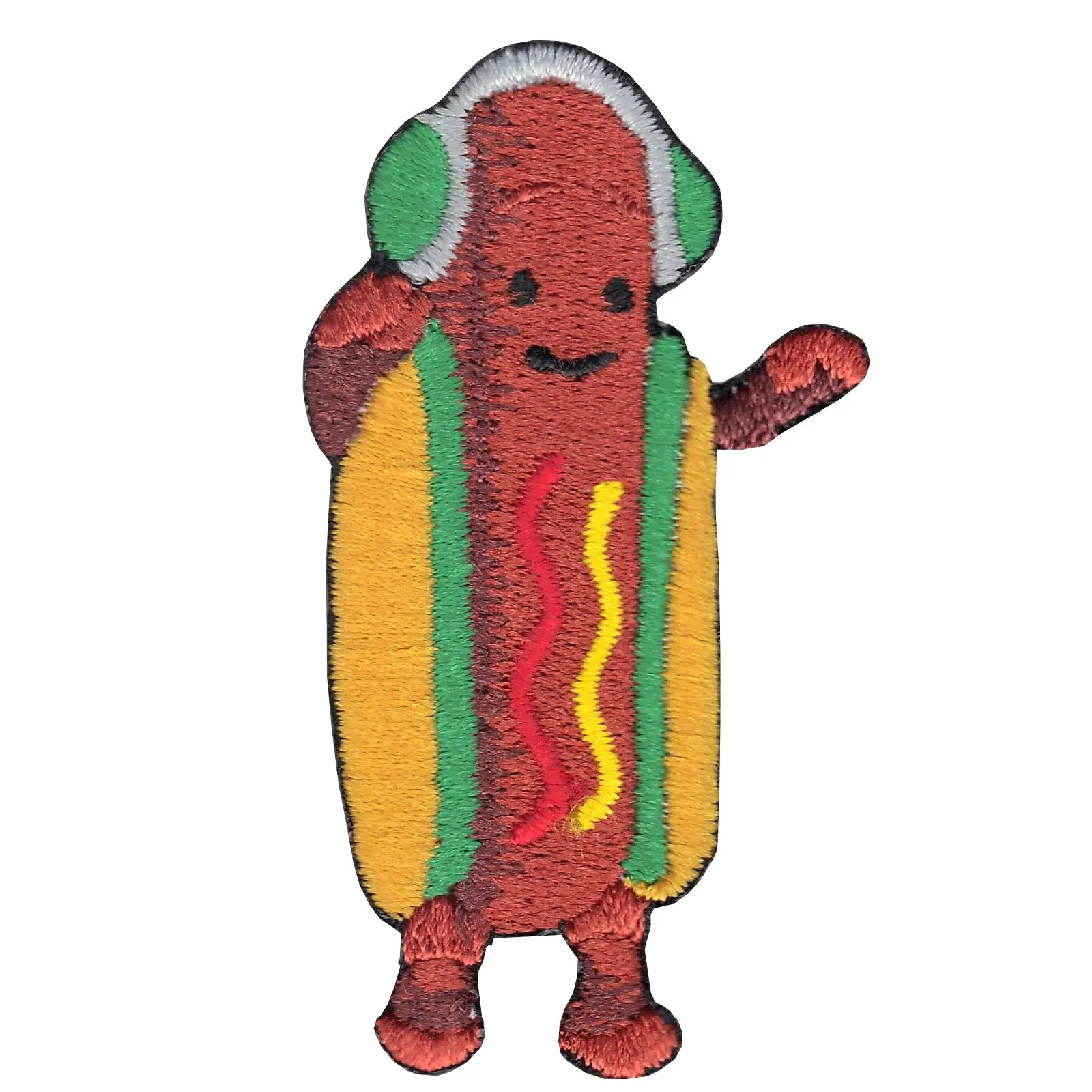Dancing Hotdog Filter Emoji Meme Iron On Applique Patch