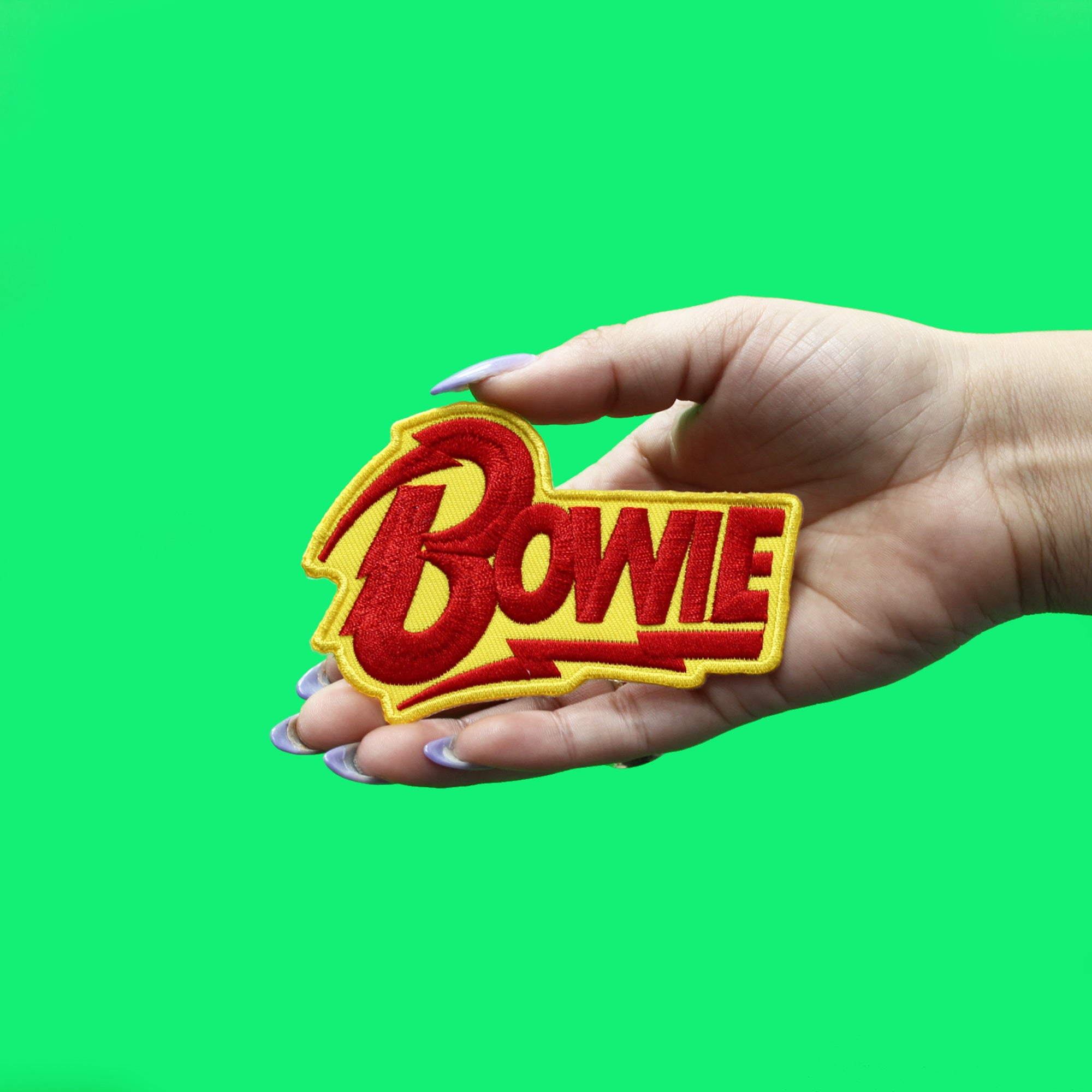 Official David Bowie Patch Bolt Logo Embroidered Iron On