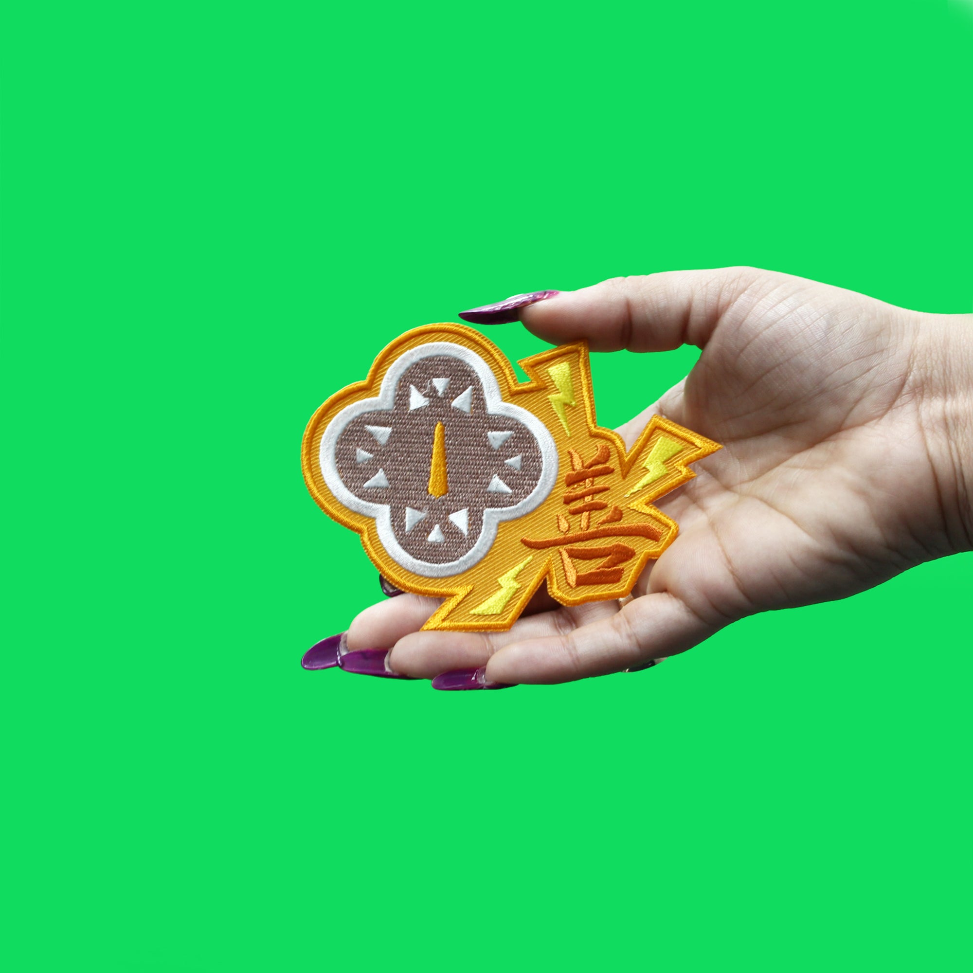 Demon Slayer Zenitsu Agatsuma Name Patch Thunder Style Embroidered Iron On