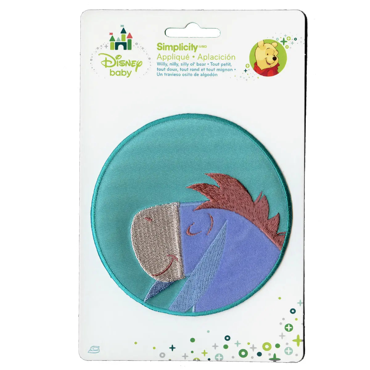 Disney Eeyore Sleeping In A Circle Embroidered Applique Iron On Patch
