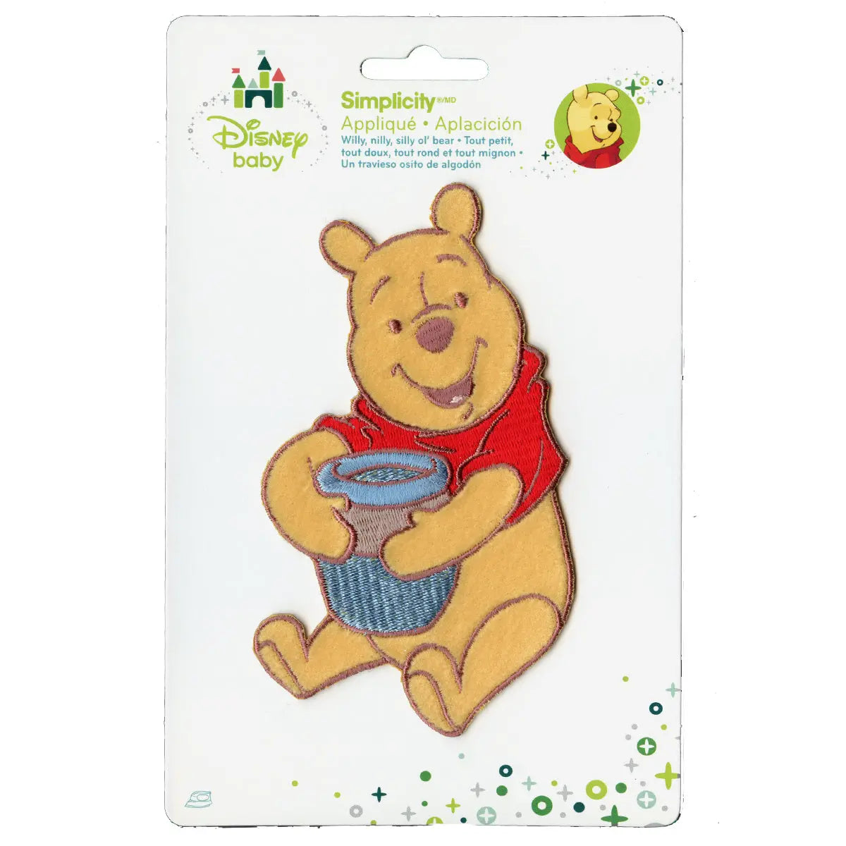 Disney Winnie The Pooh With A Honey Pot Embroidered Applique Iron On Patch