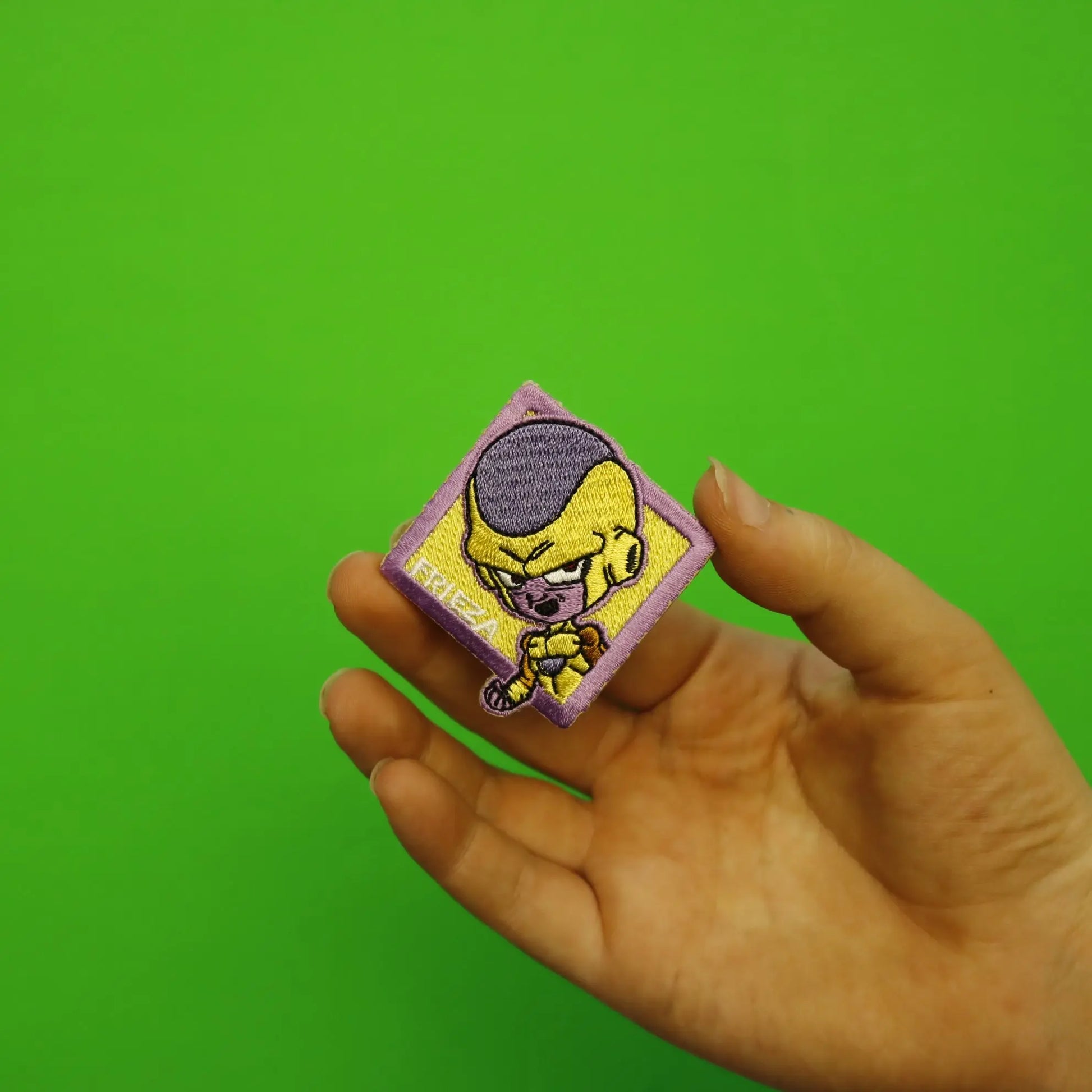 Dragon Ball Z Yellow Frieza Character Square Anime Embroidered Iron On Patch